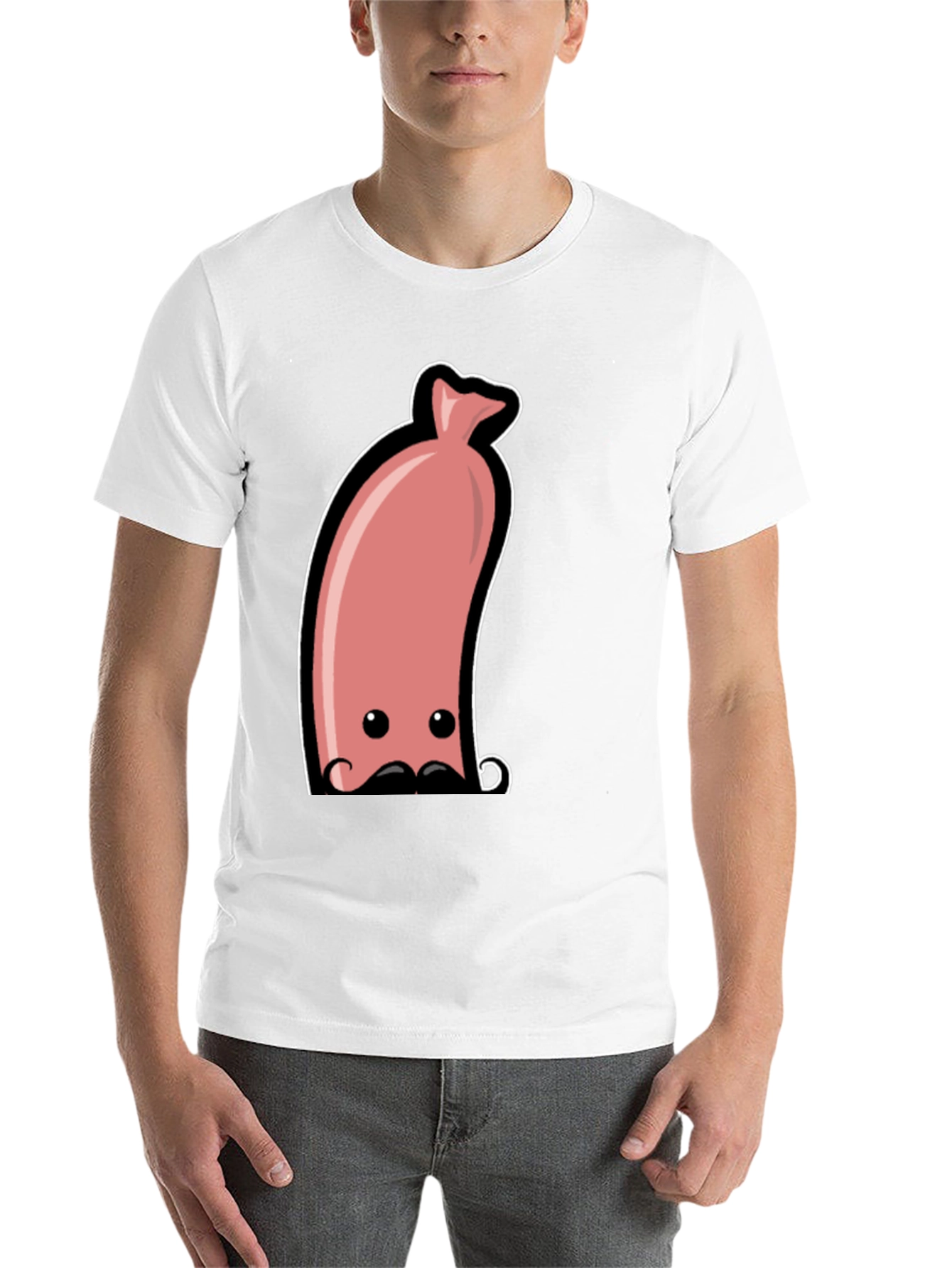 Black Funny Sausage Graphic Tee - Men's Black T-Shirt view 14