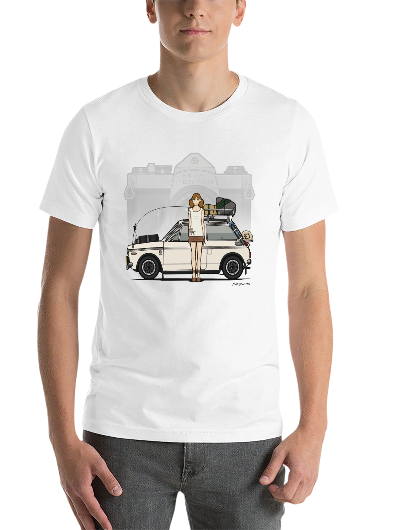 Black Vintage Camera Car T-Shirt - Retro Style view 14
