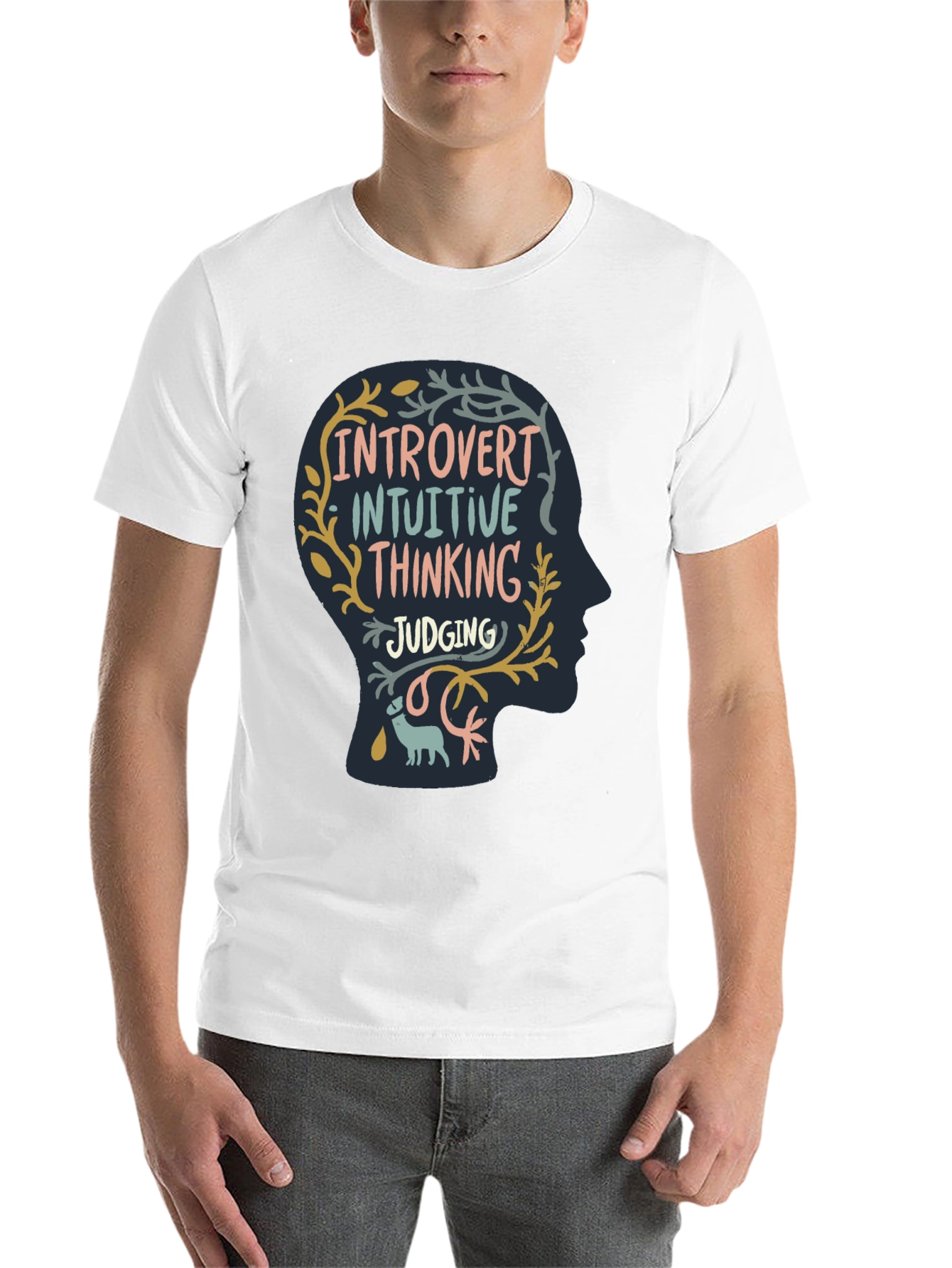 Black Introvert Personality T-Shirt view 14