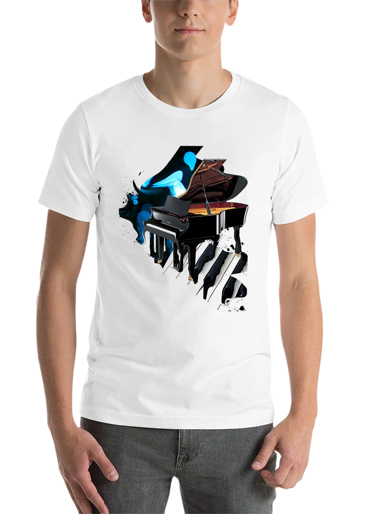 Black Piano Keys T-Shirt - Unique Music Lover Tee view 14