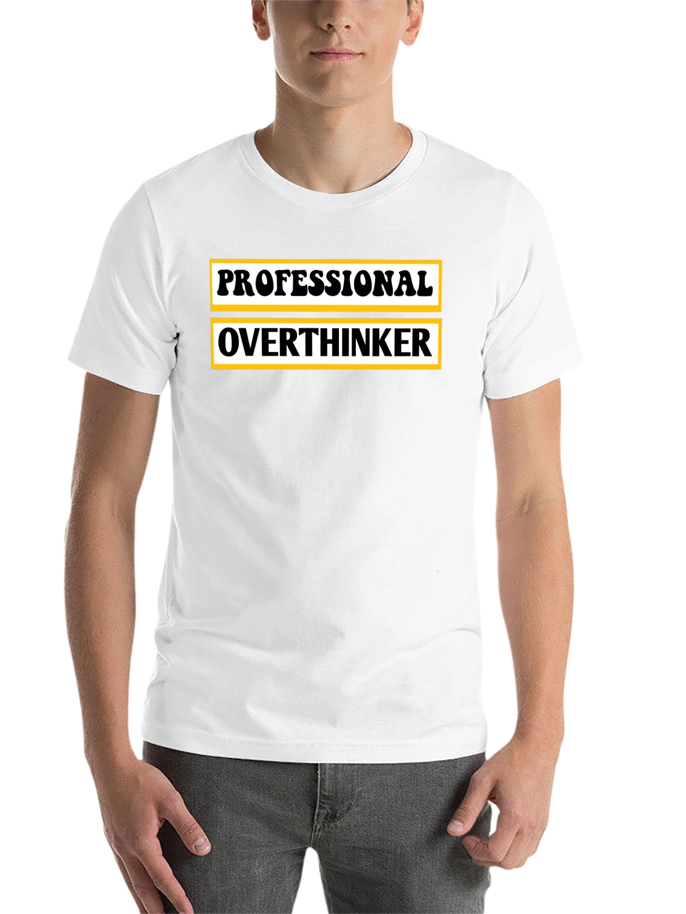 Black Professional Overthinker Graphic T-Shirt view 14