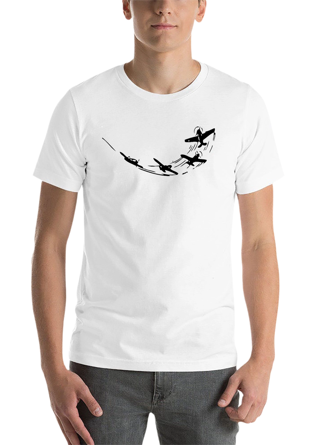 Black Black Airplane Graphic Tee - Pilot Inspired Design view 14