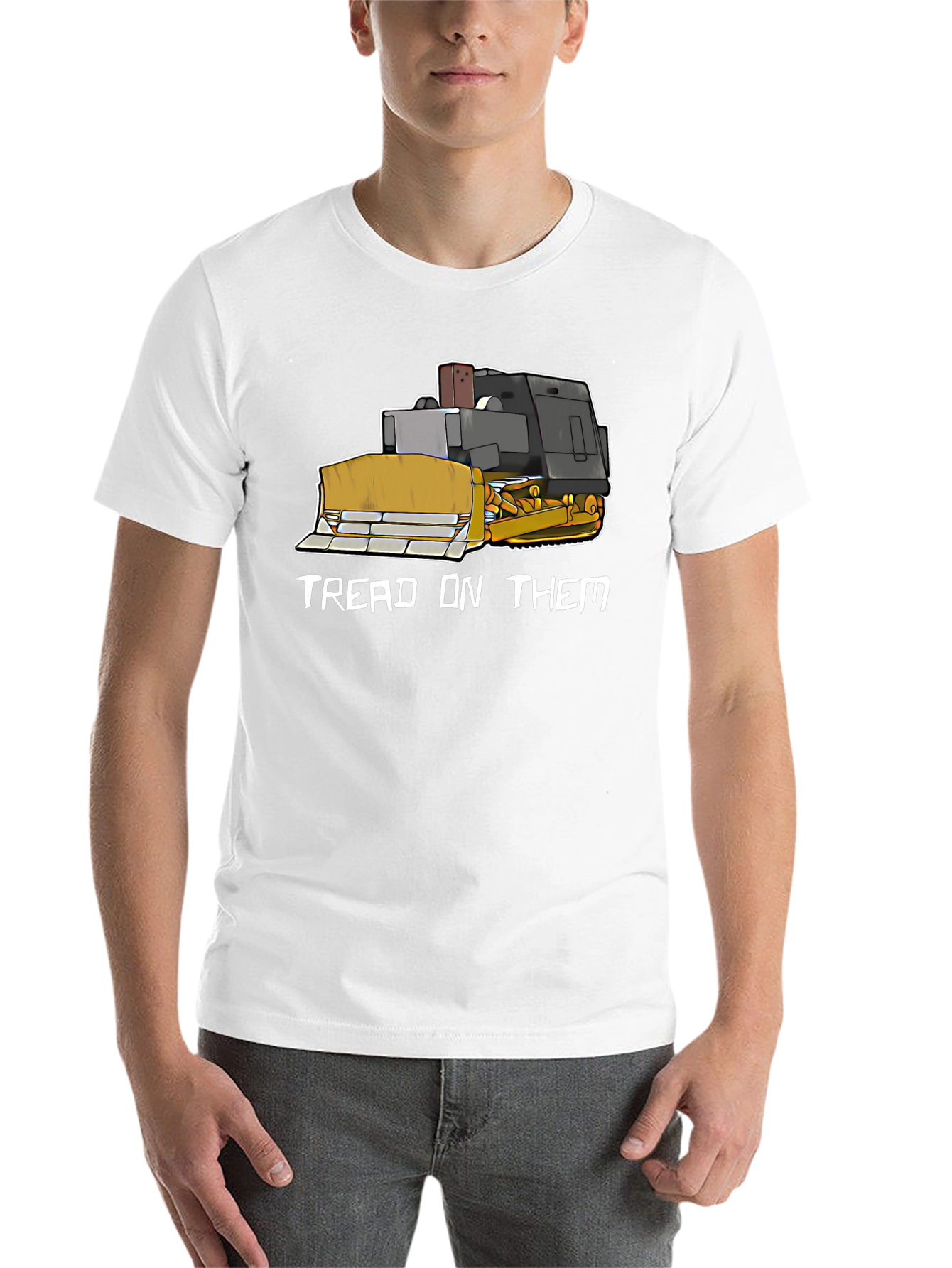 Black Tread On Them Funny Bulldozer T-Shirt view 14