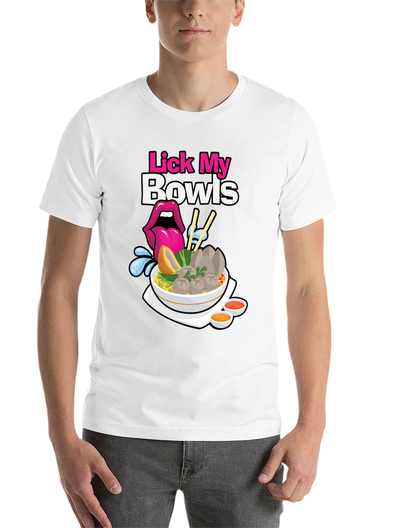Black Lick My Bowls Graphic T-Shirt view 14