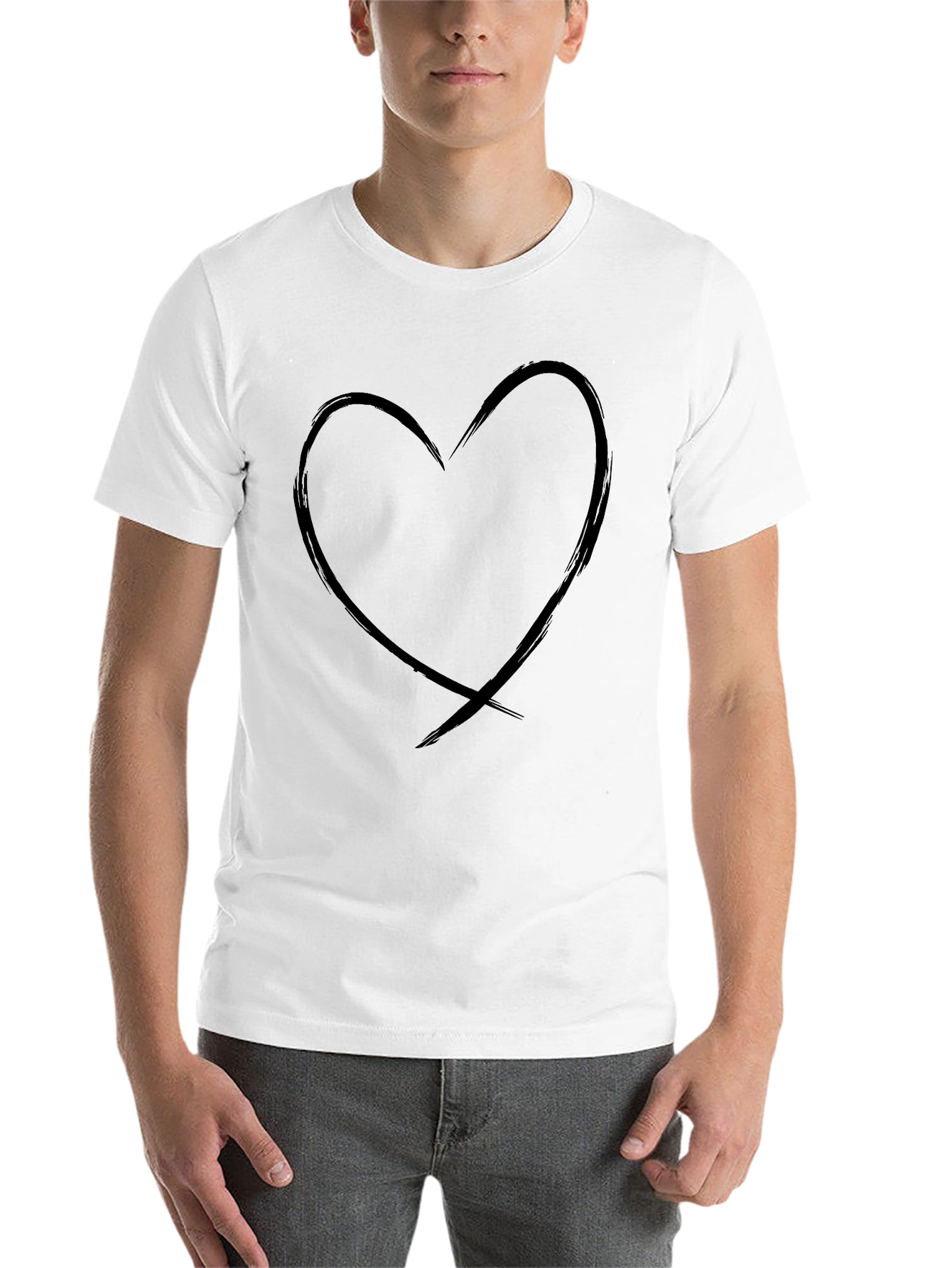 Black Heart Graphic Black T-Shirt - Casual Style view 14