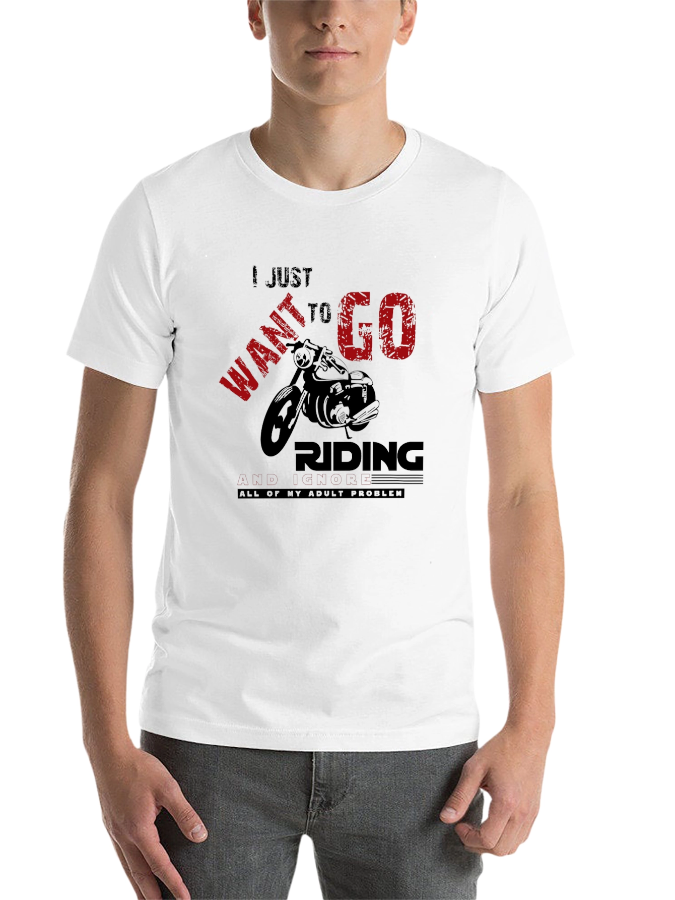 Black I Just Want To Go Riding T-Shirt view 14