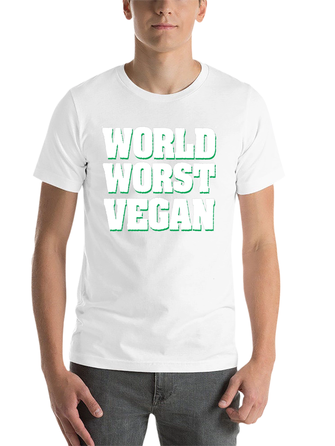 Black World's Worst Vegan T-Shirt - Funny Novelty Tee view 14