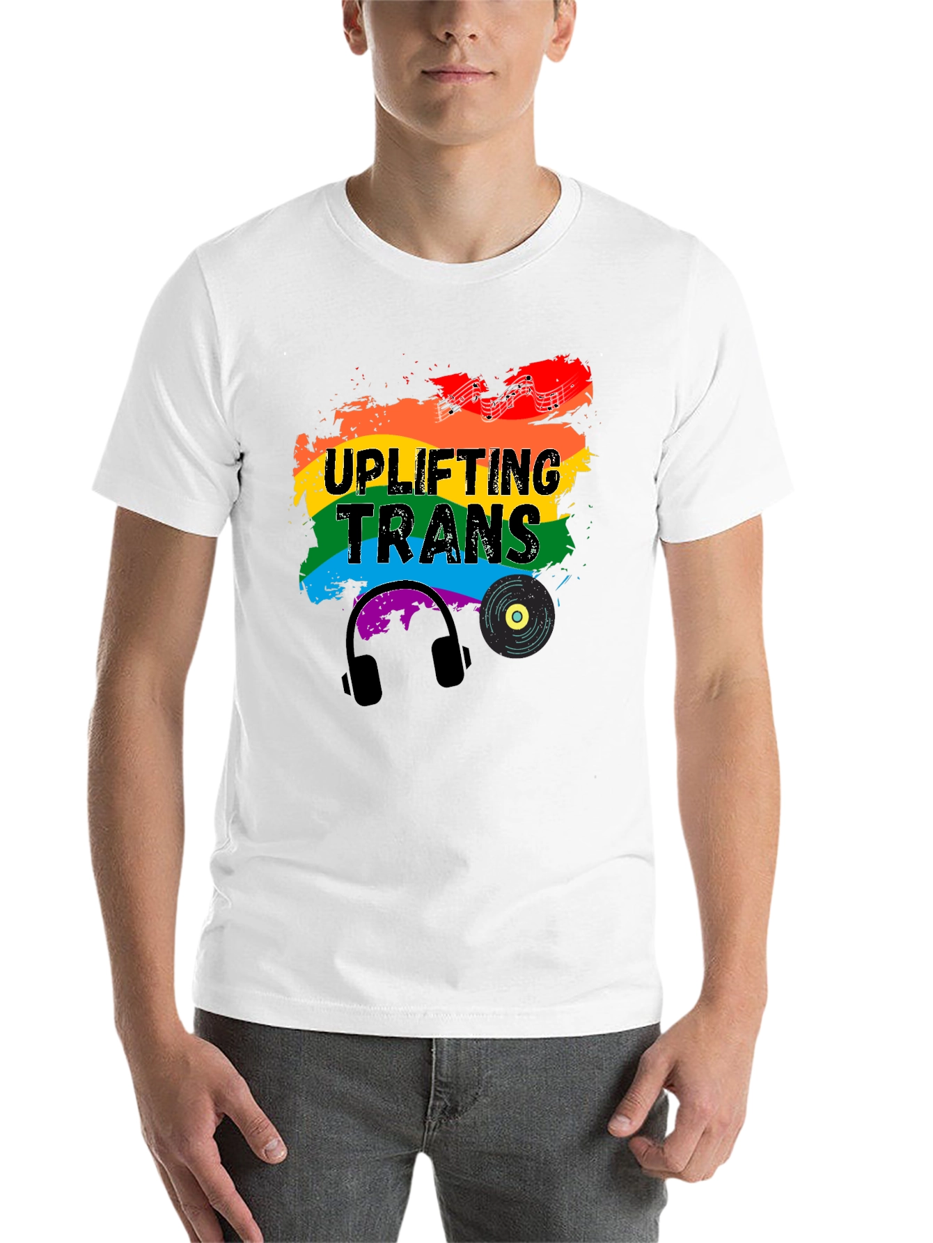 Black Uplifting Trans Pride T-Shirt view 14