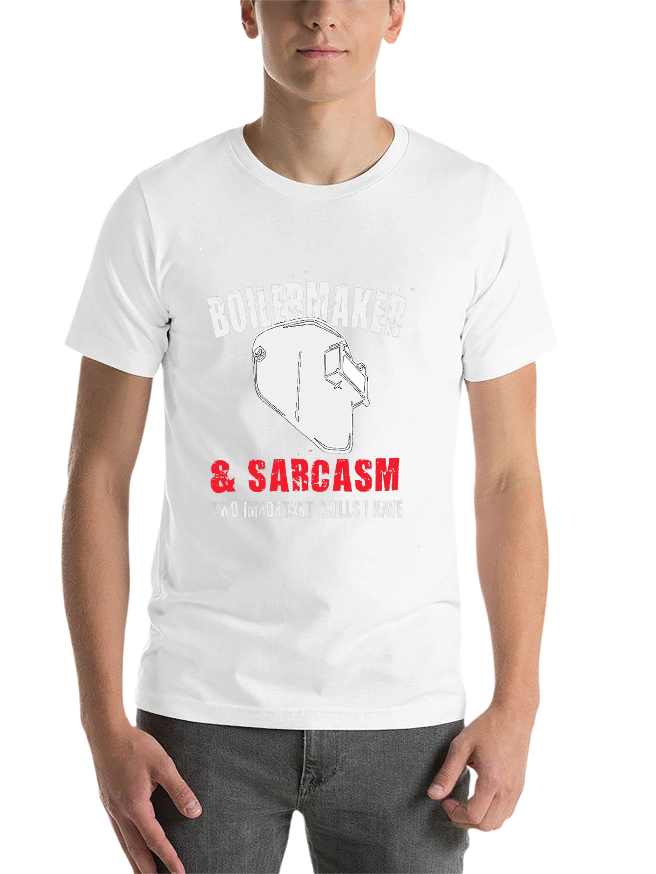 Boilermaker & Sarcasm Graphic Tee - Black Crewneck T-Shirt - 14