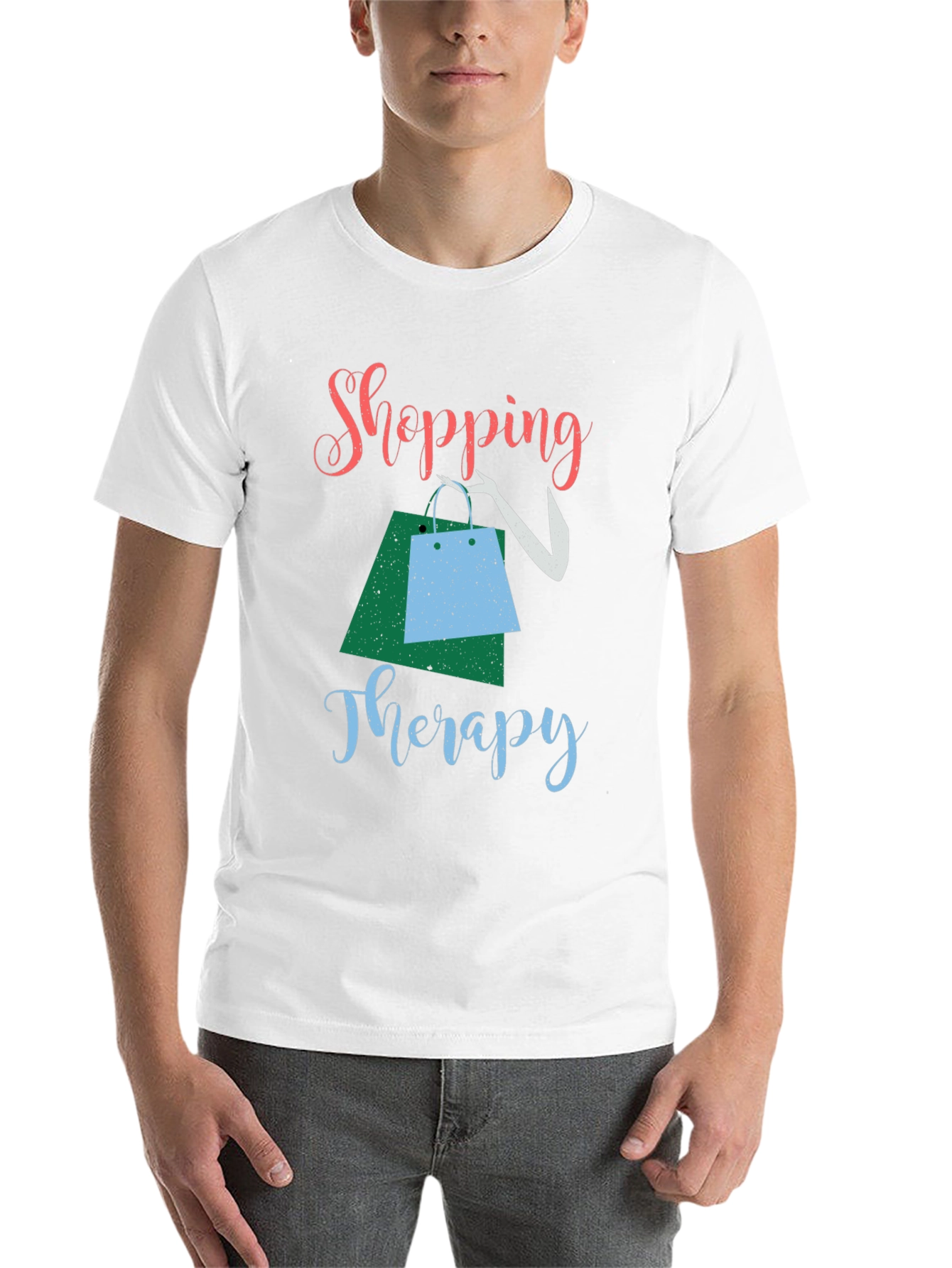 Black Shopping Therapy Tee view 14