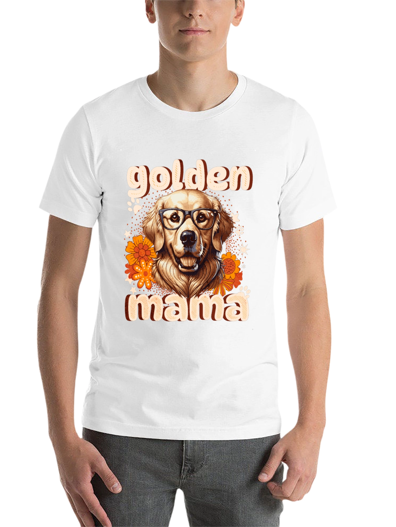 Black Golden Mama Dog T-Shirt view 14