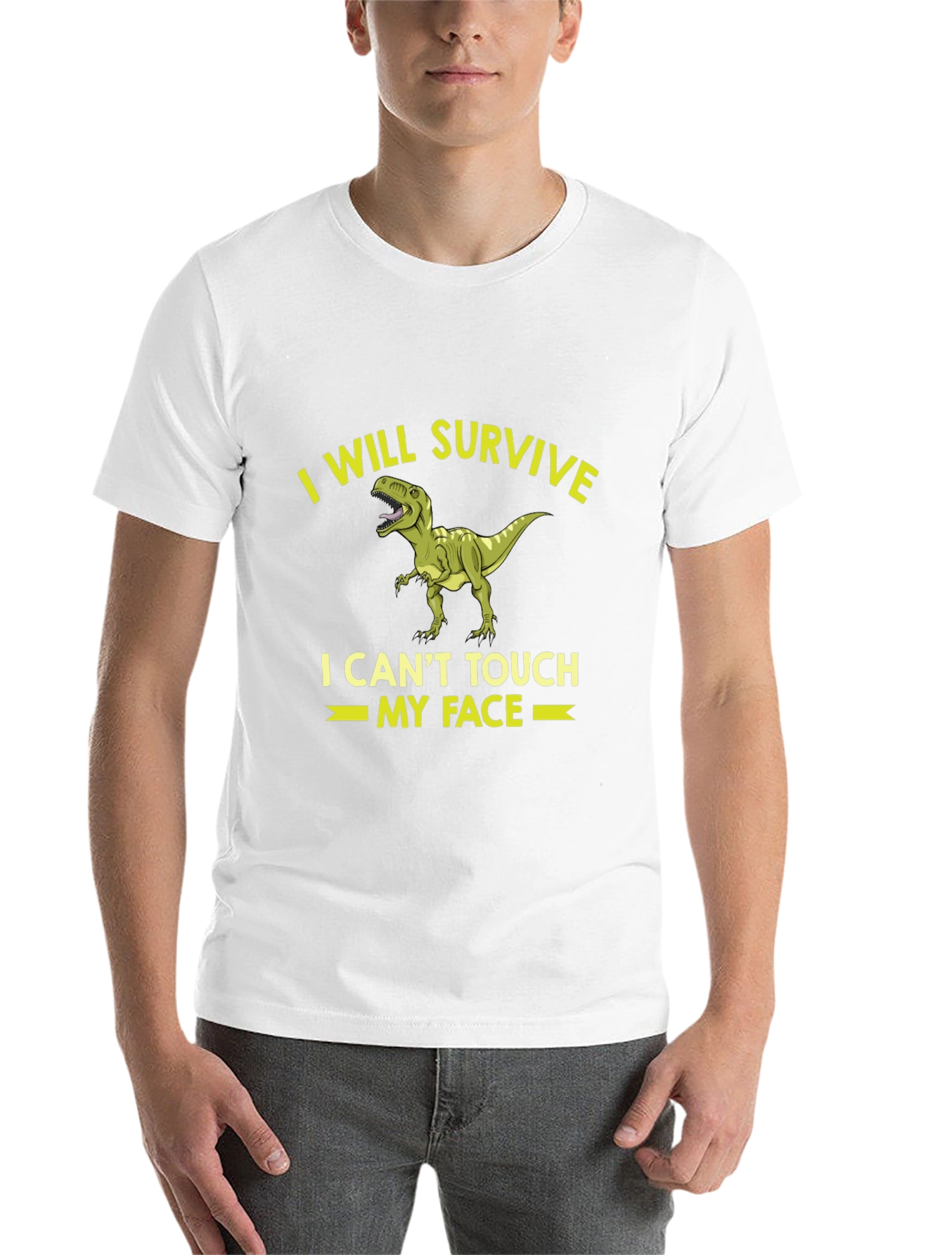 Black I Will Survive Dinosaur T-Shirt view 14