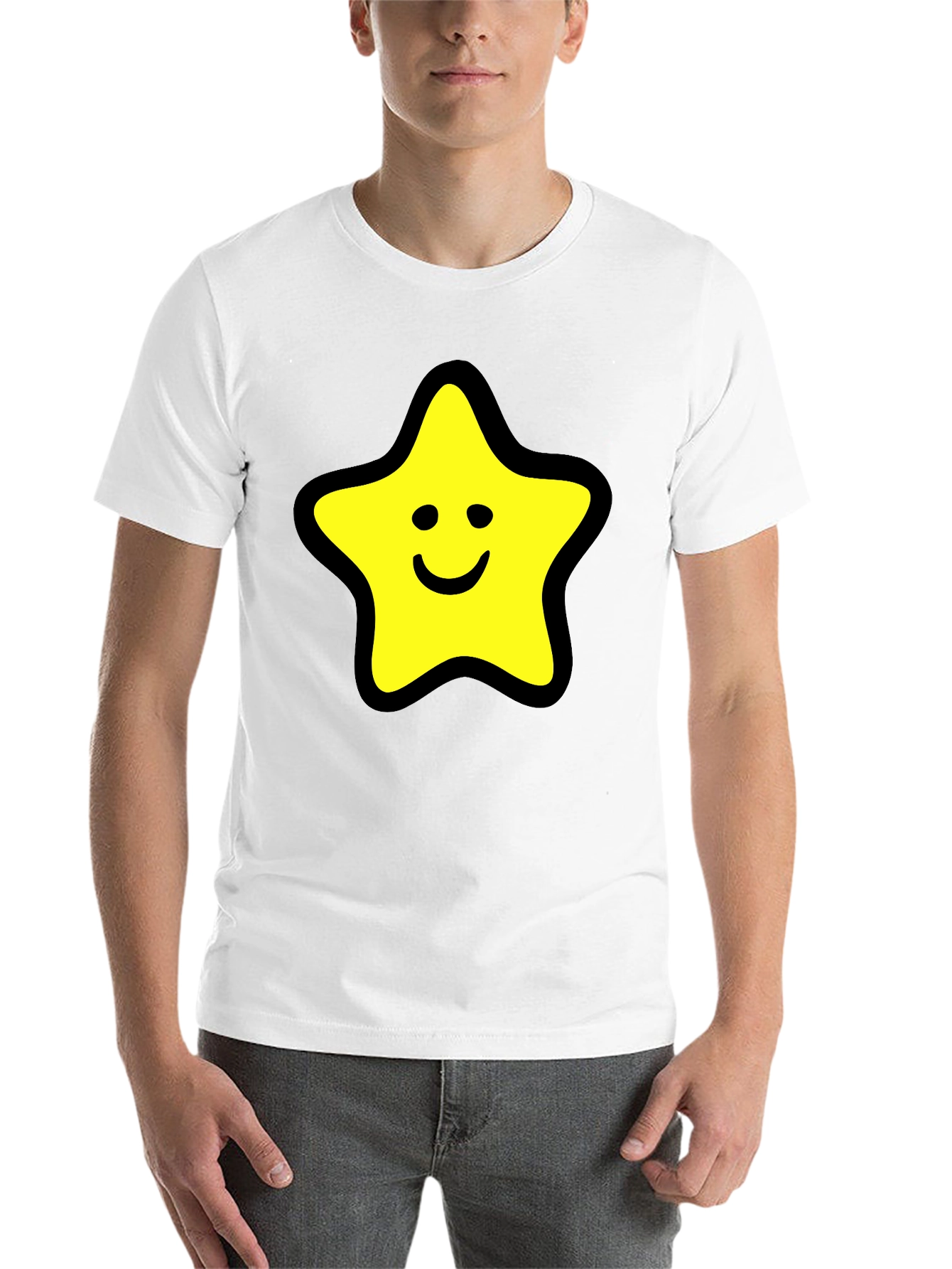 Black Star Graphic Black T-Shirt - Comfortable Cotton Blend view 14