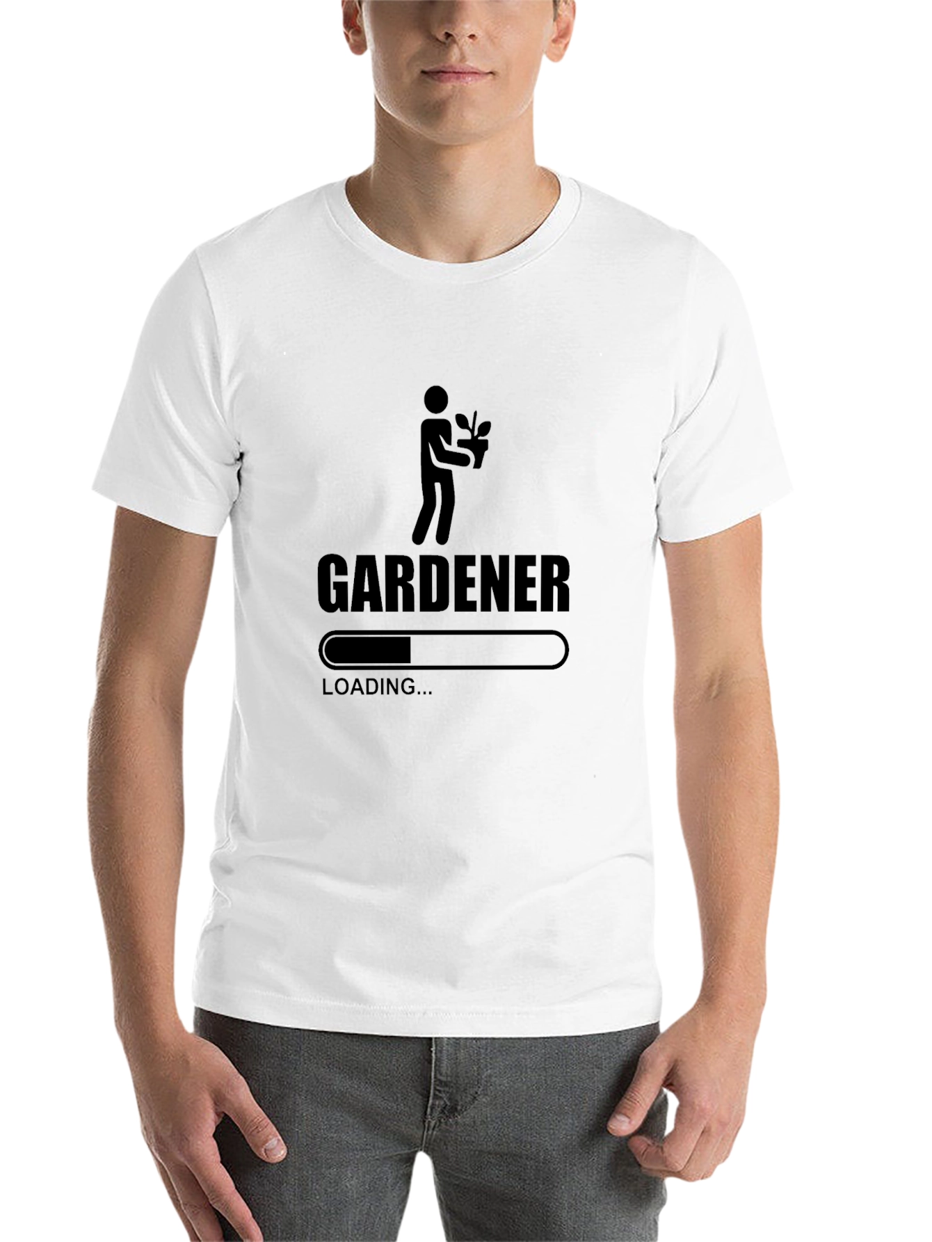 Black Gardener Loading Black T-Shirt view 14