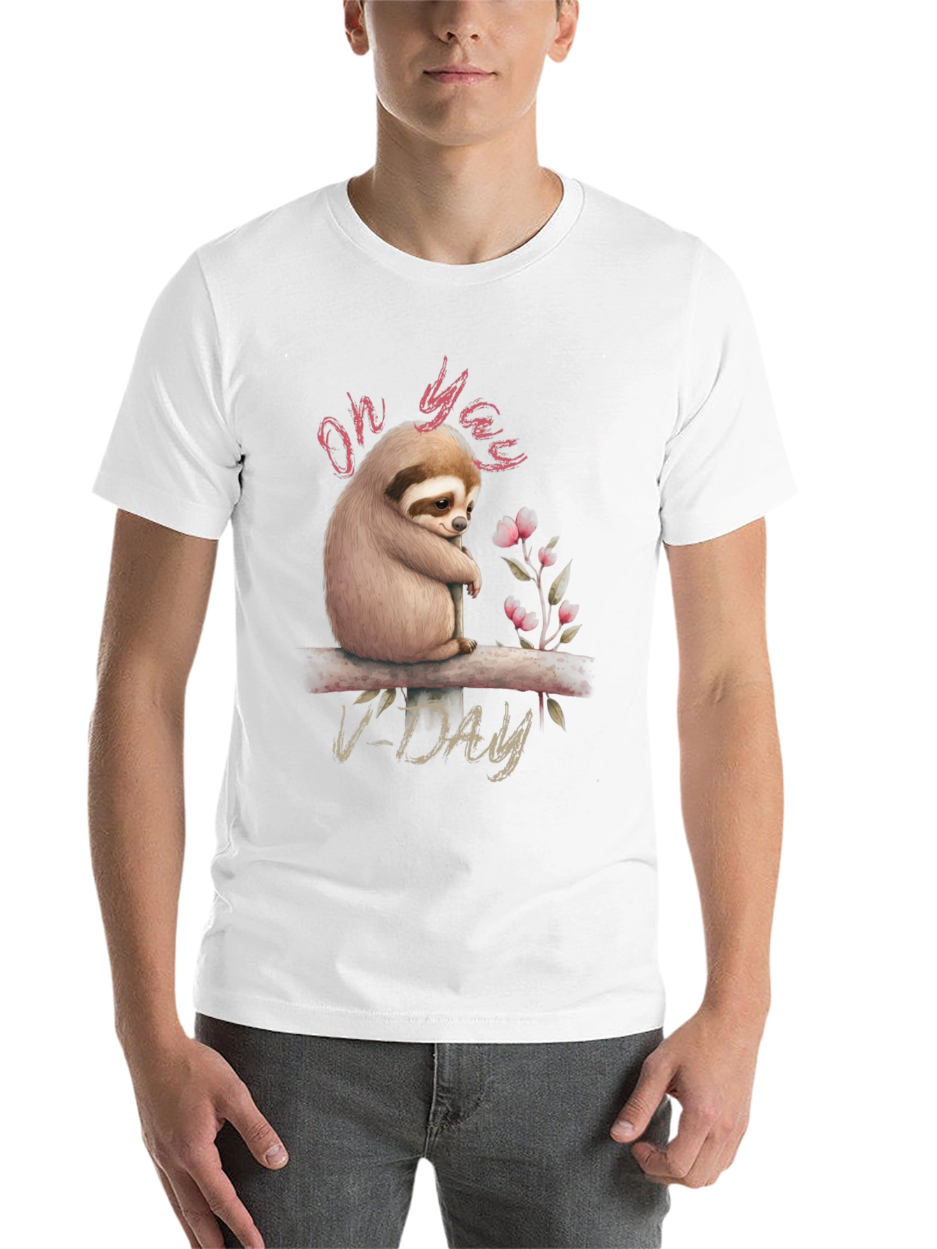 Black Oh Yaas V-Day Sloth Graphic Tee view 14