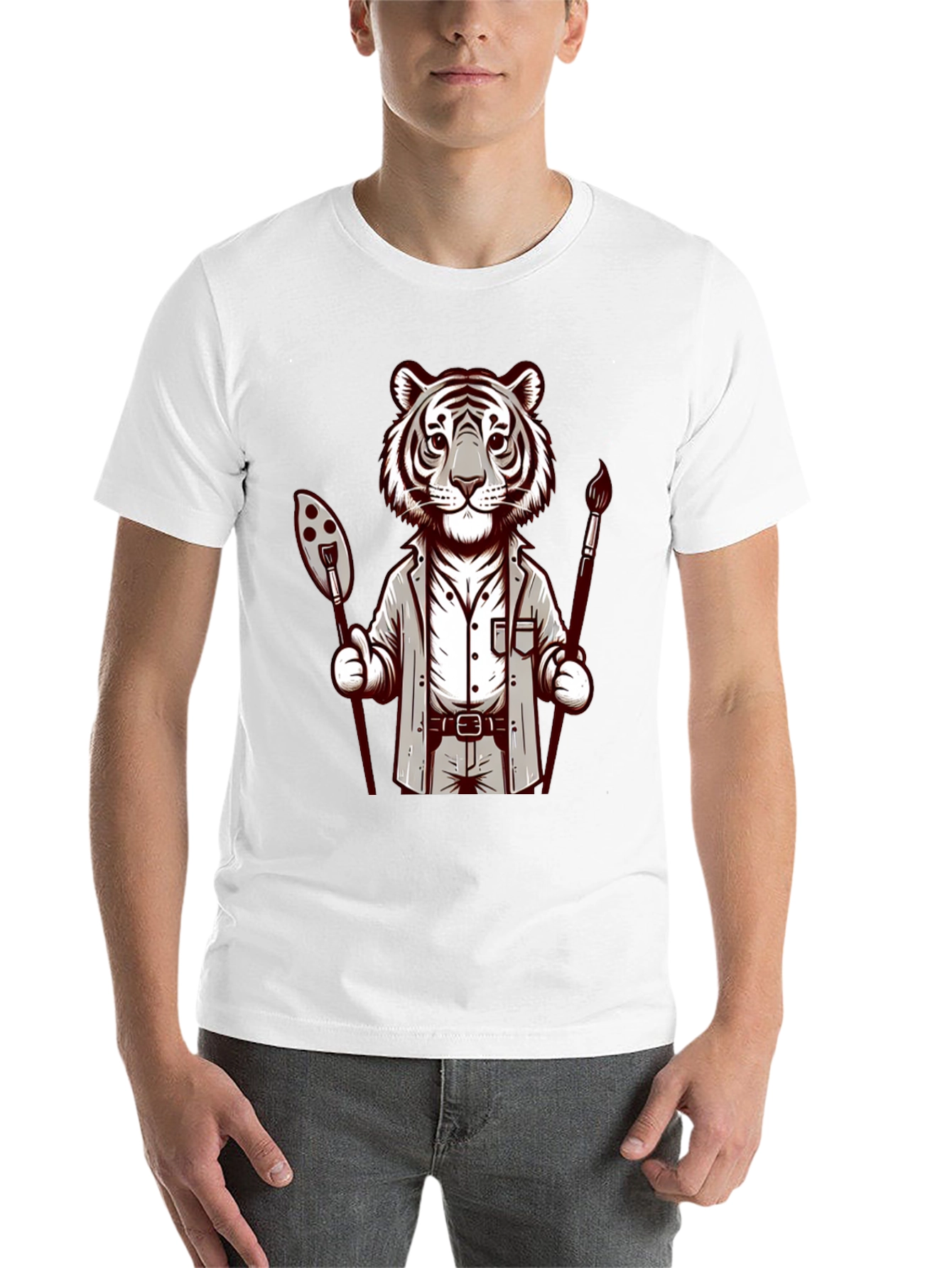 Black Tiger Artist Graphic Tee - Unique Design view 14