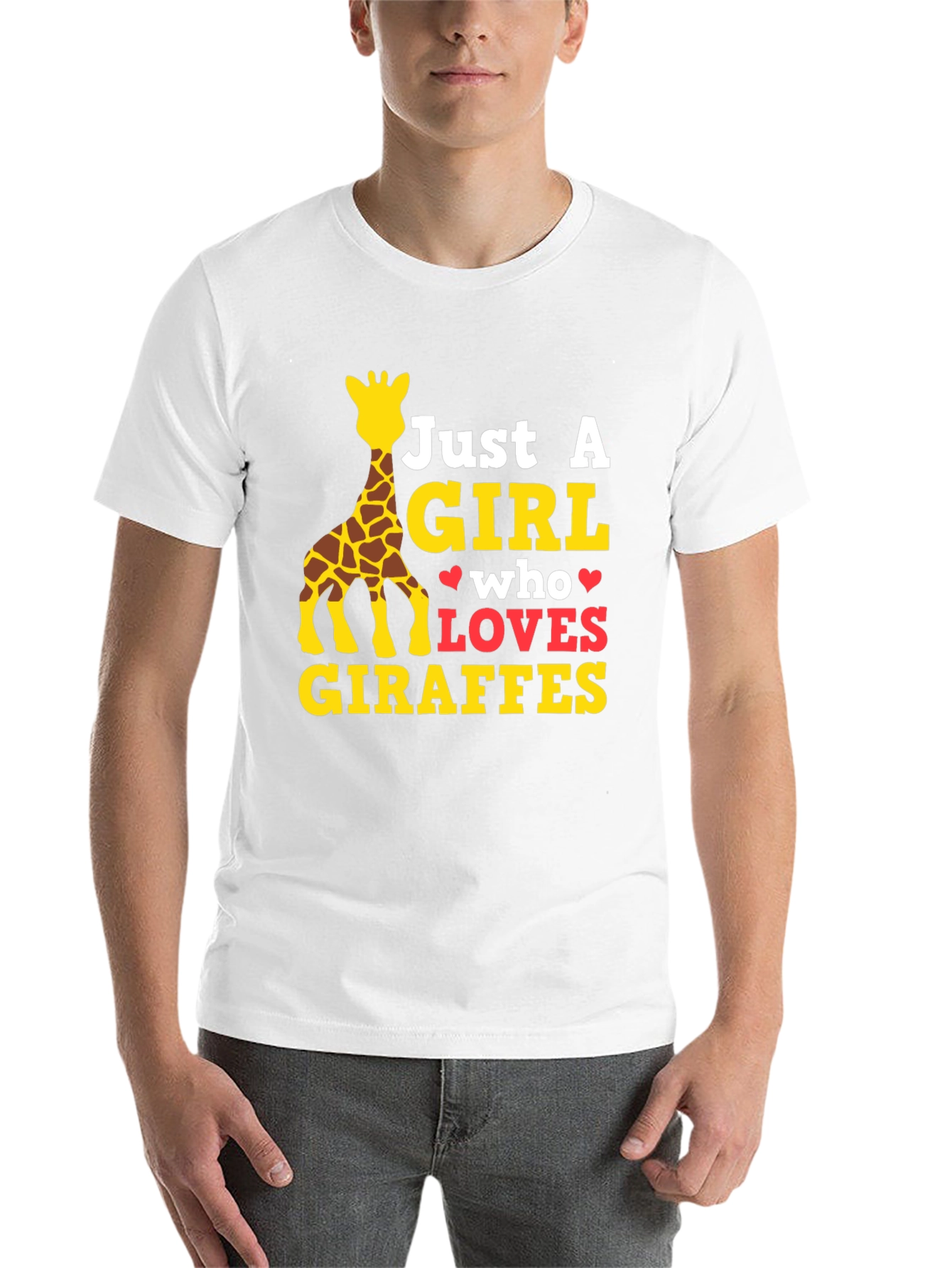 Black Just A Girl Who Loves Giraffes T-Shirt view 14