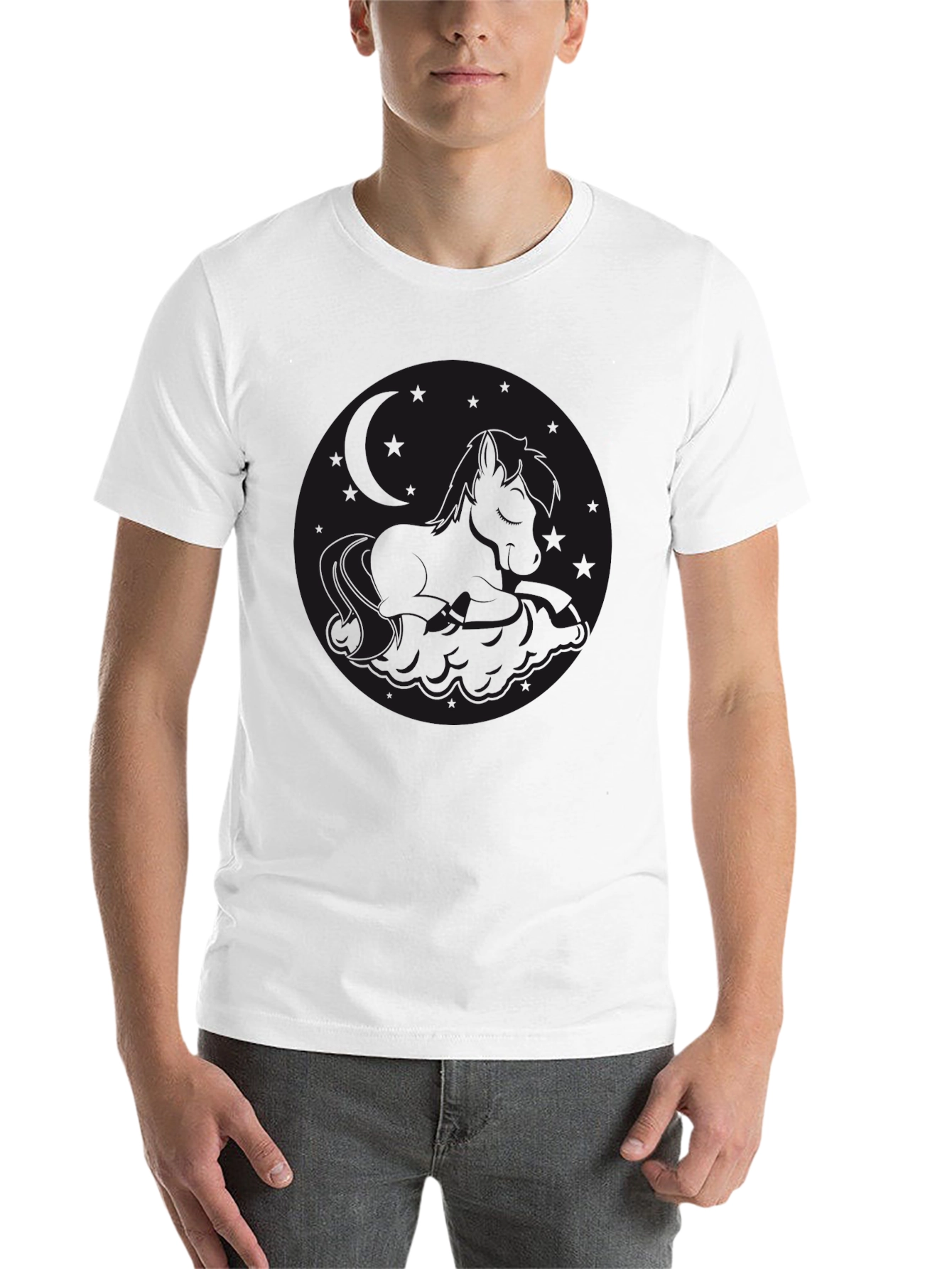 Black Black Graphic Tee - Round Design view 14