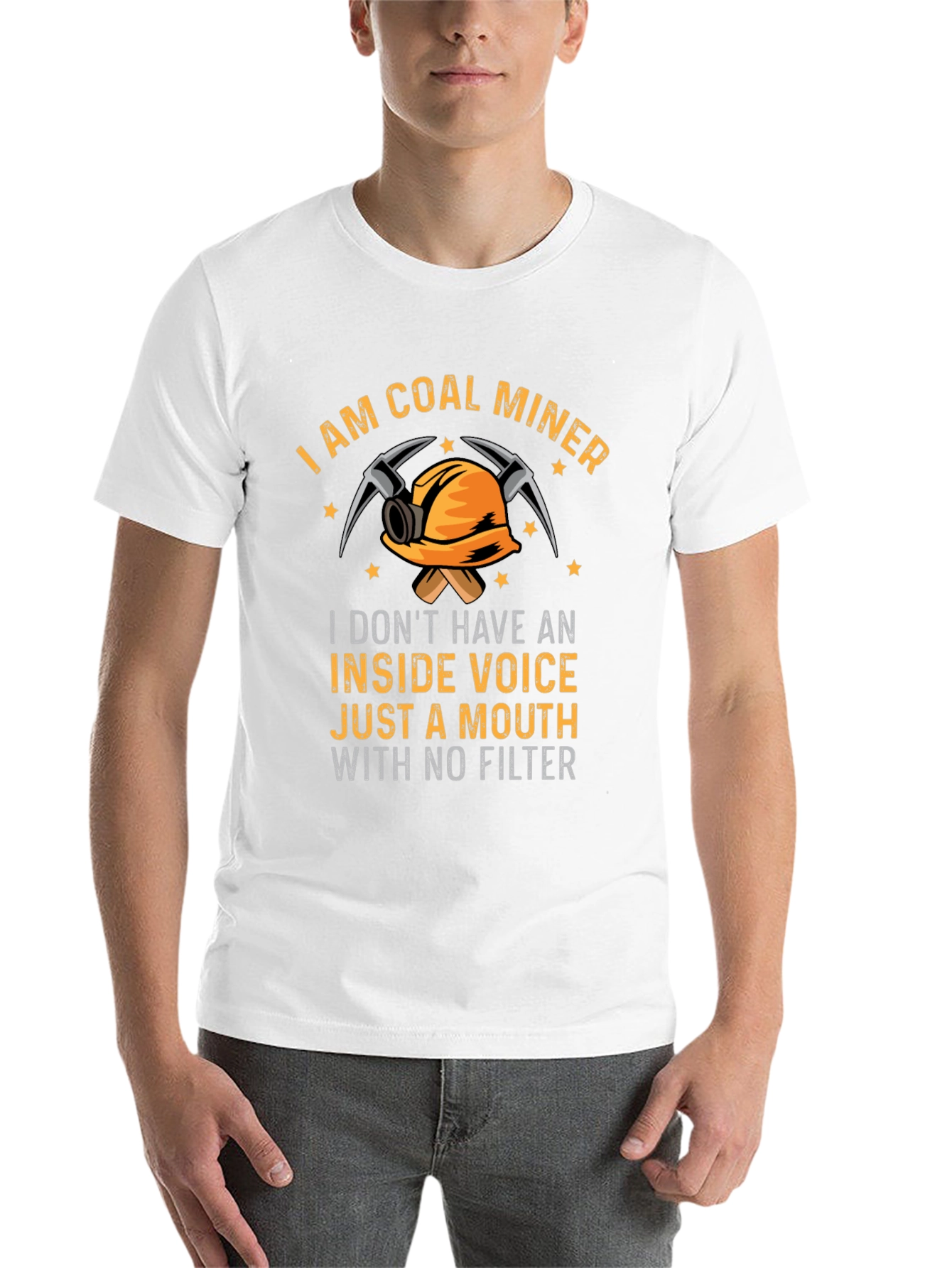 Black Coal Miner T-Shirt - Inside Voice, No Filter view 14