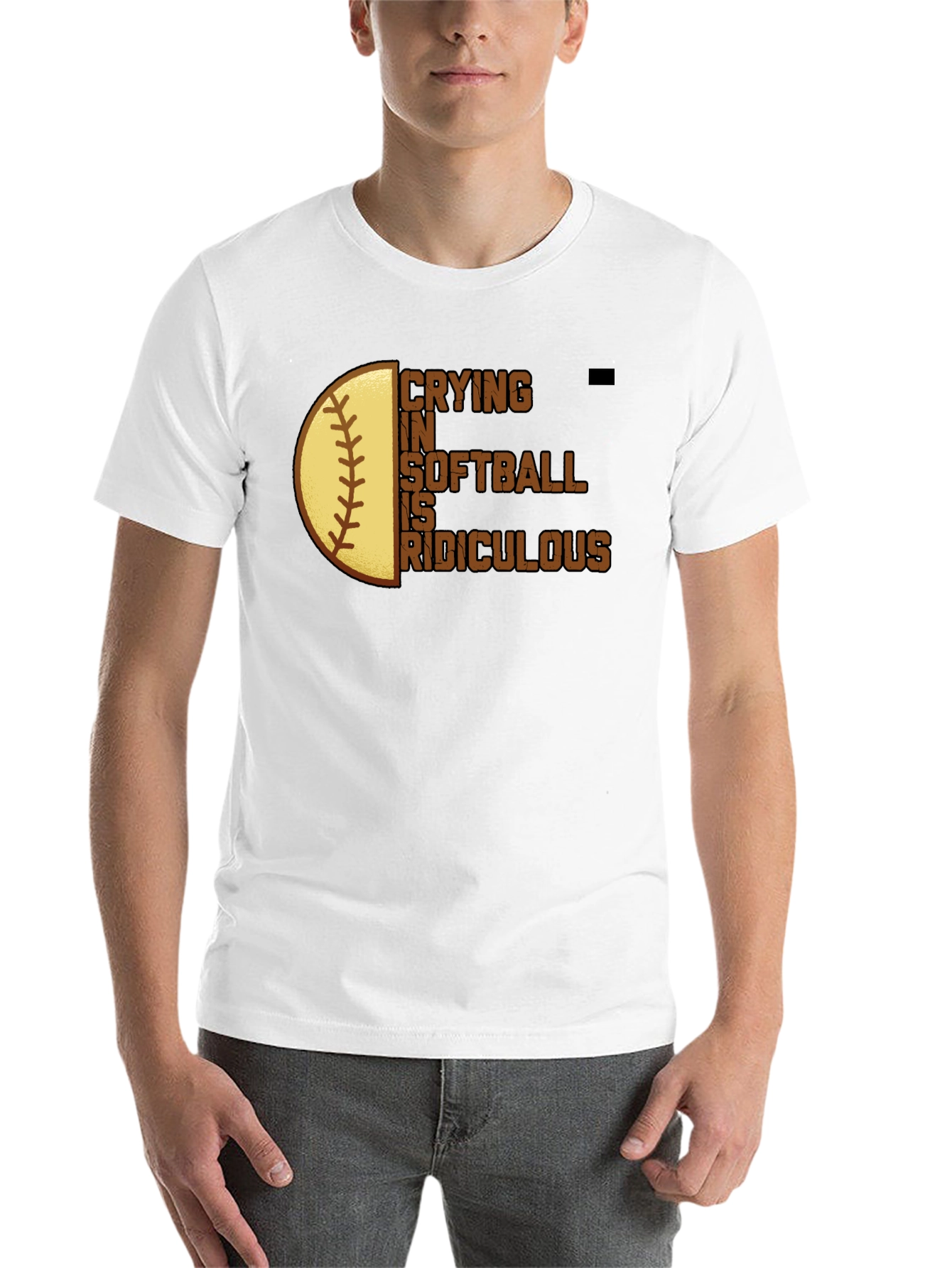 Black Crying in Softball is Ridiculous T-Shirt view 14