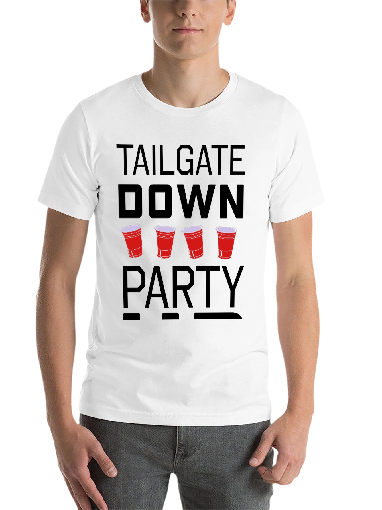 Black Tailgate Down Party Graphic Tee view 14