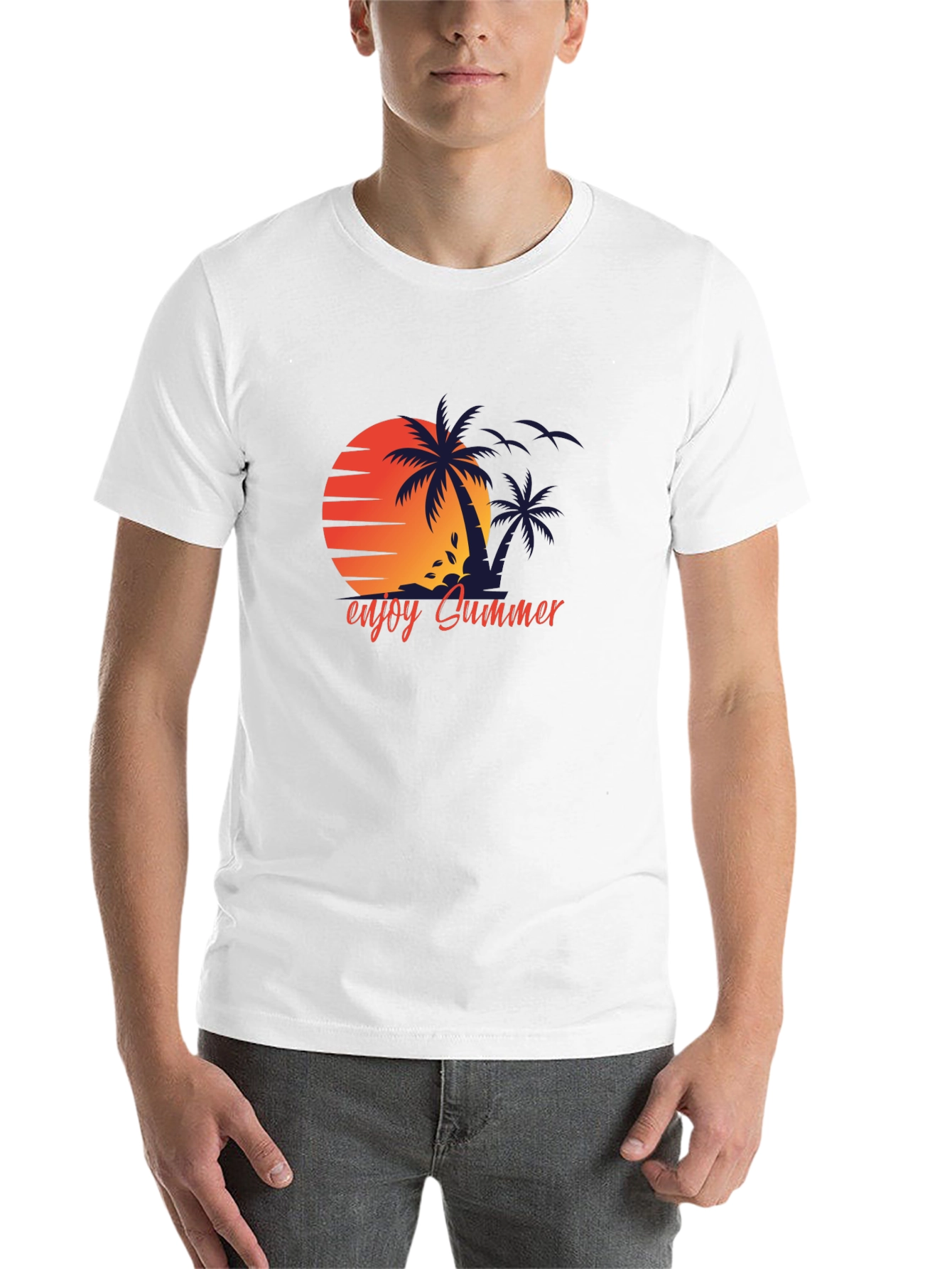 Enjoy Summer Black T-Shirt - 14