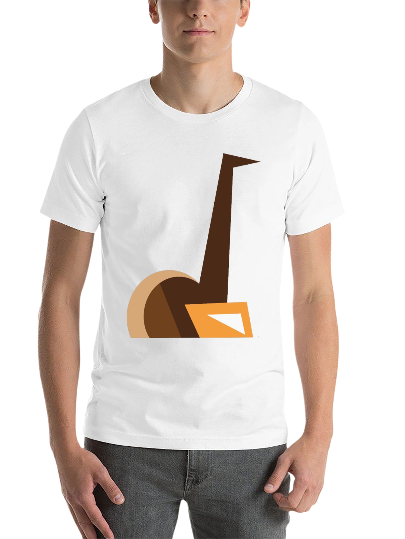 Black Abstract Ostrich Graphic Tee - Modern Casual Style view 14