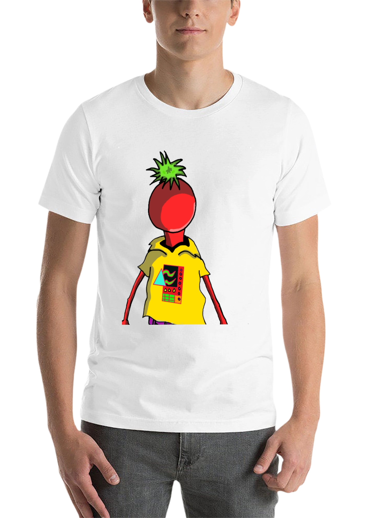 Black Tomato Head Graphic Tee - Unique & Stylish view 14