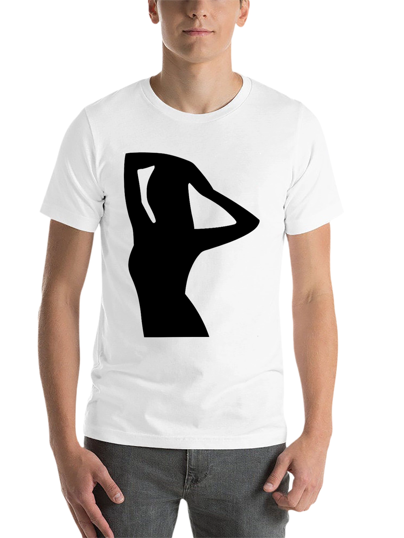 Black Silhouette Graphic Black T-Shirt view 14