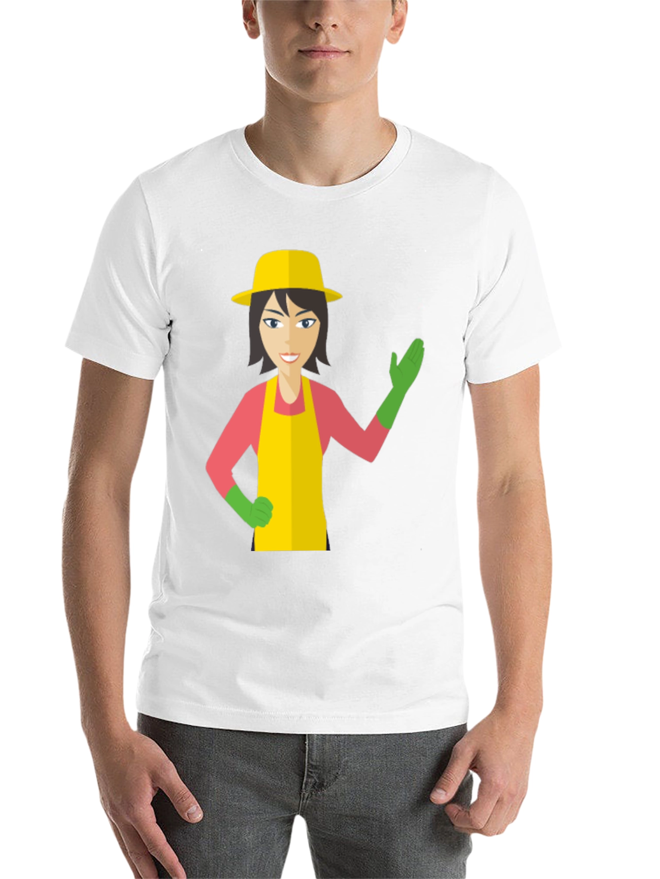 Black Gardener Graphic Tee - Unique Cartoon Design view 14