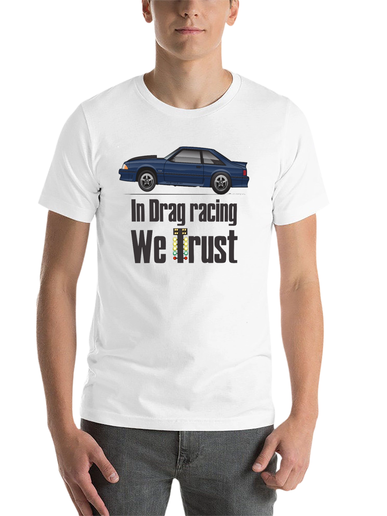 Black In Drag Racing We Trust T-Shirt view 14