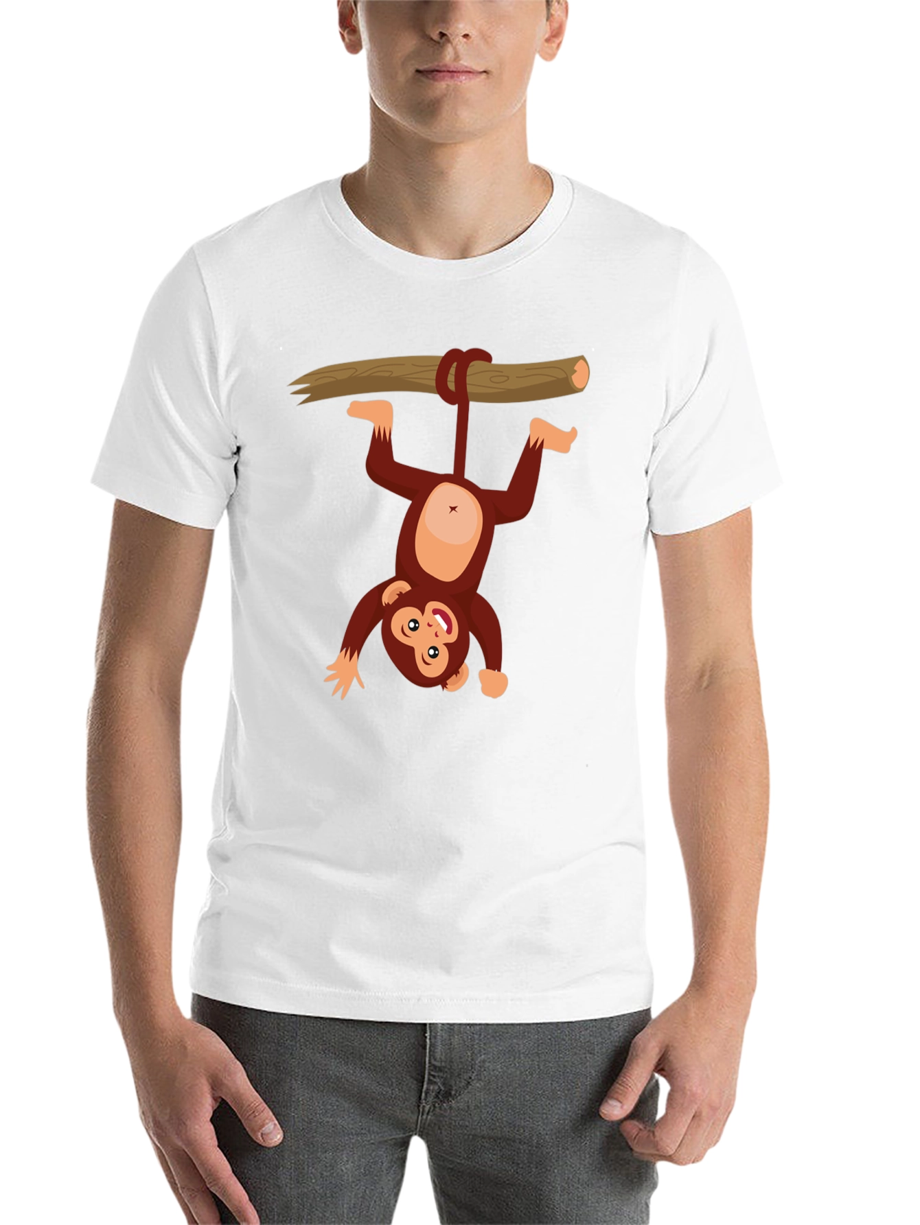 Black Monkeying Around T-Shirt - Fun Graphic Tee for Casual Wear view 14