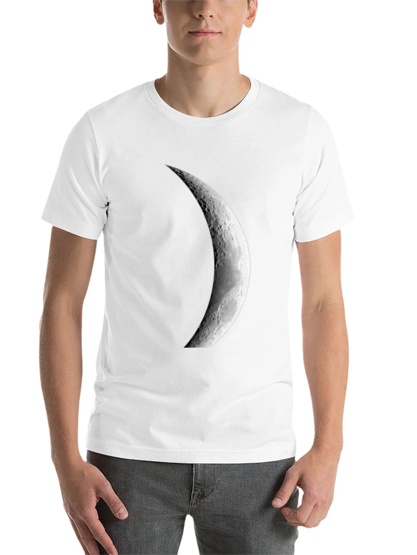 Black Crescent Moon Graphic Black T-Shirt view 14