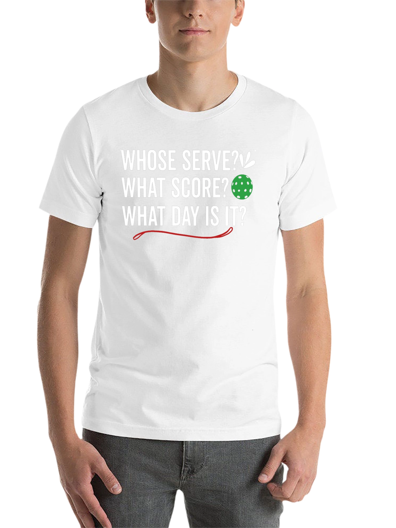 Black Funny Pickleball T-Shirt: Whose Serve? What Score? view 14