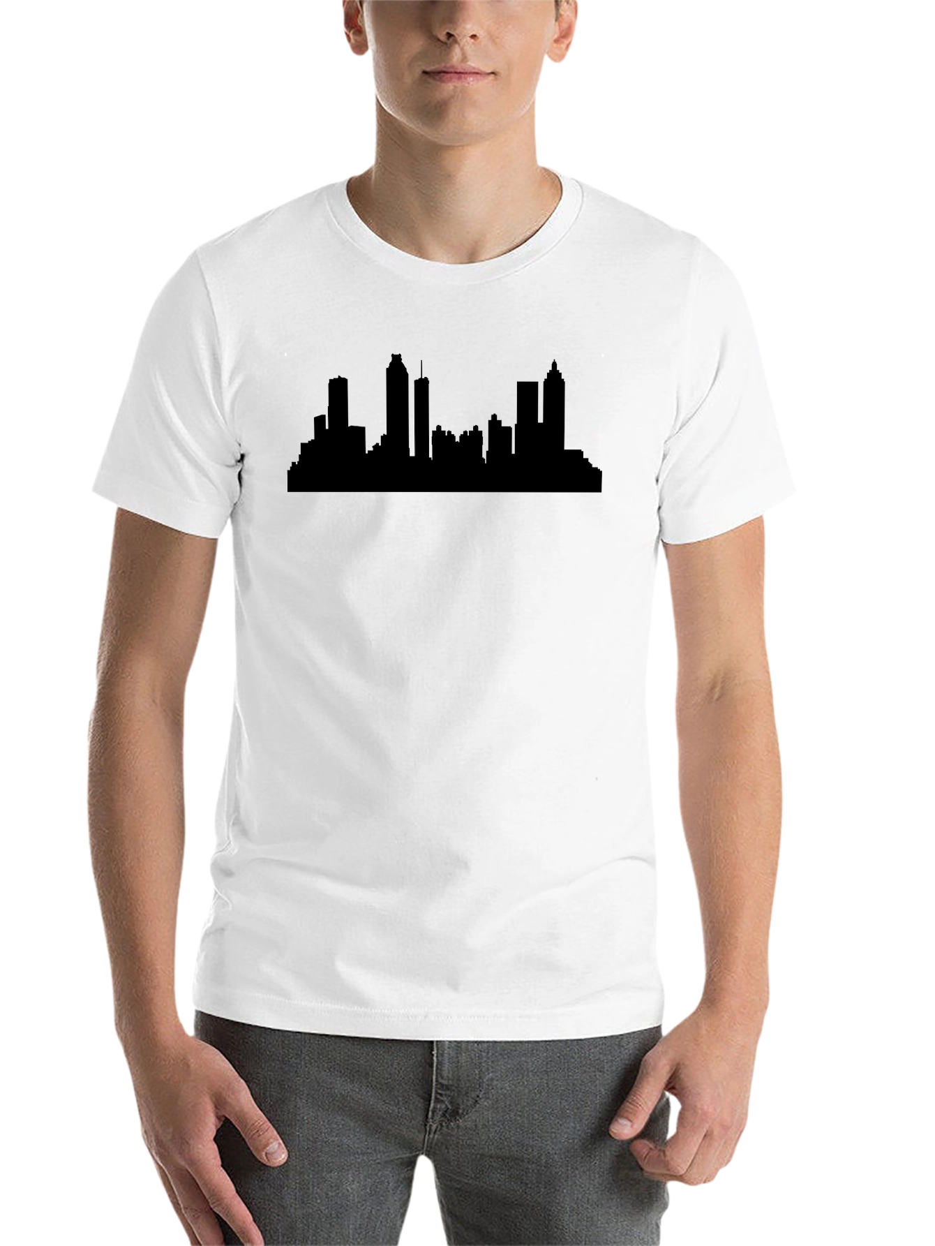Black Atlanta Skyline Black T-Shirt view 14