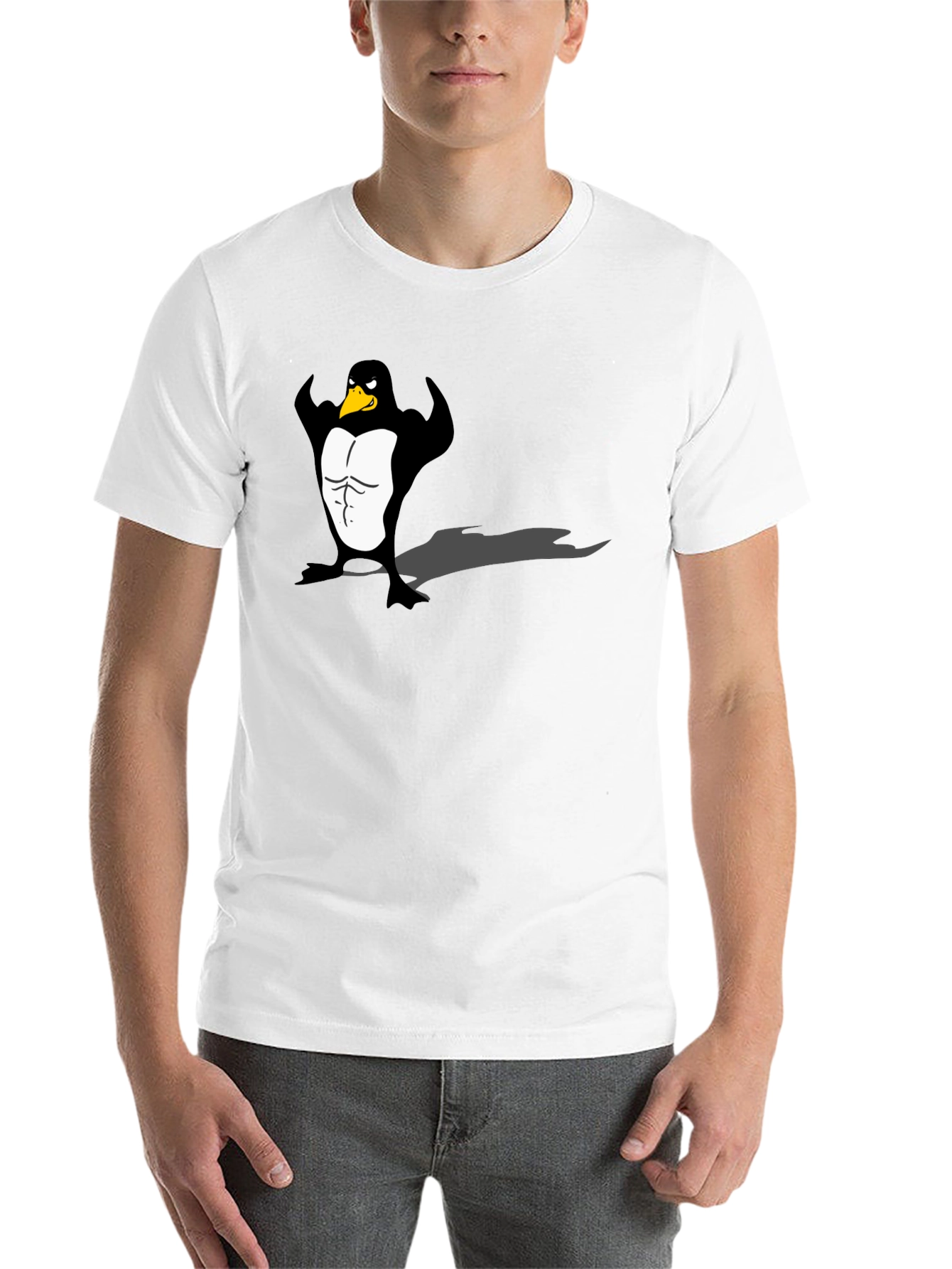 Black Men's Black Penguin Muscle Graphic Tee view 14