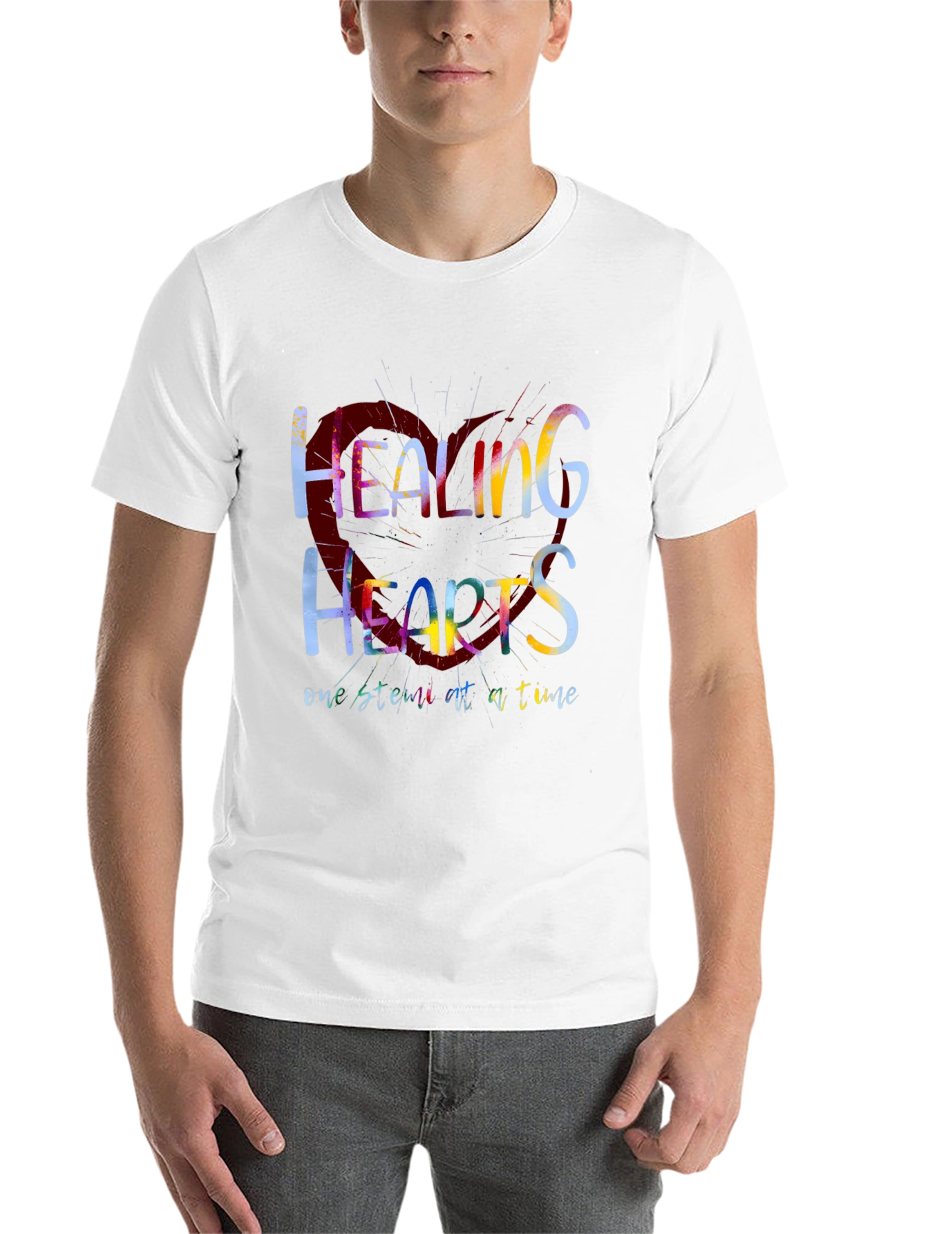 Black Healing Hearts Graphic Tee - One Stitch at a Time view 14