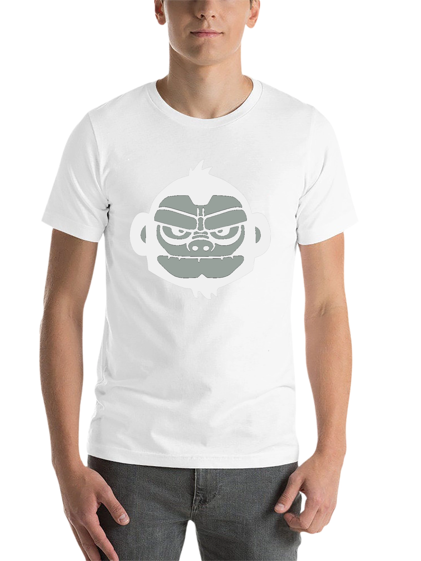 Black Cool Monkey Graphic Tee - Black Casual T-Shirt view 14