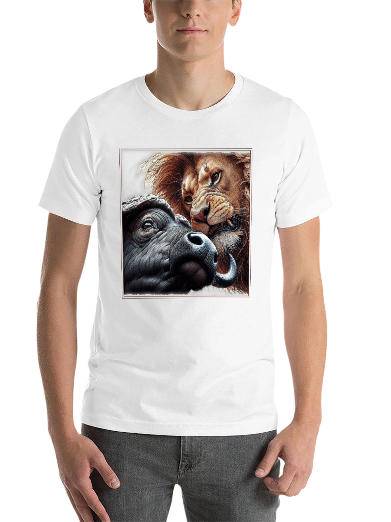 Black Lion vs. Buffalo Graphic Tee view 14
