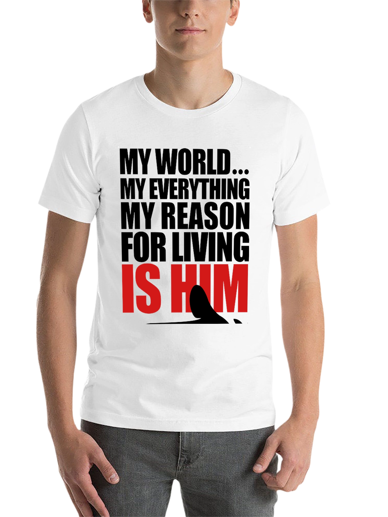Black My World Is Him Graphic Tee view 14