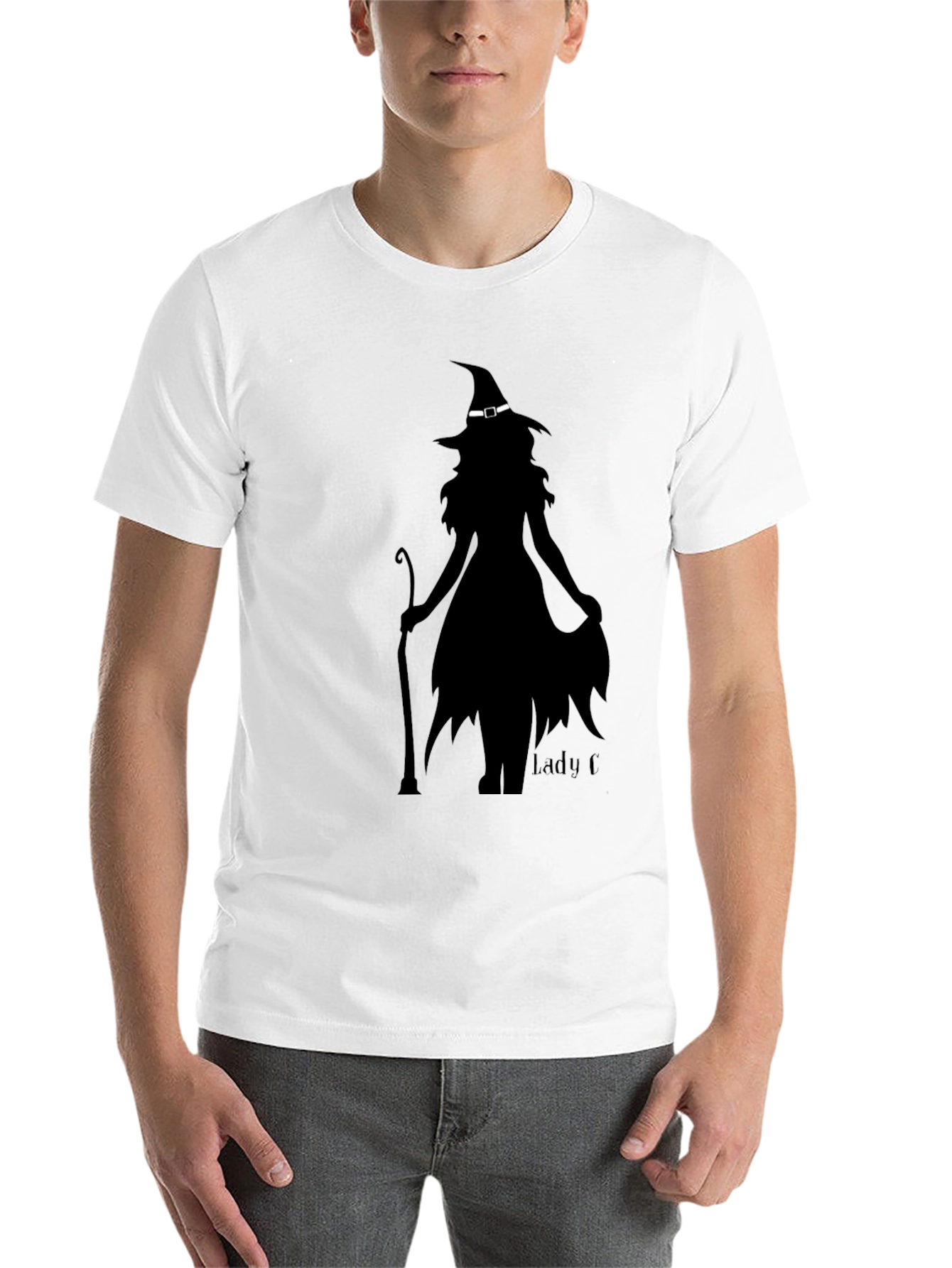 Black Witch Silhouette Graphic Tee - Halloween Style view 14