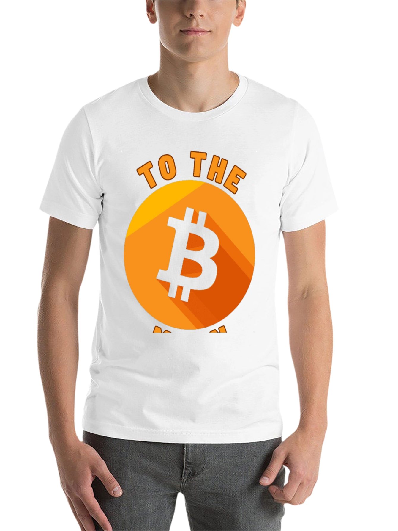 Black Bitcoin to the Moon Black T-Shirt view 14