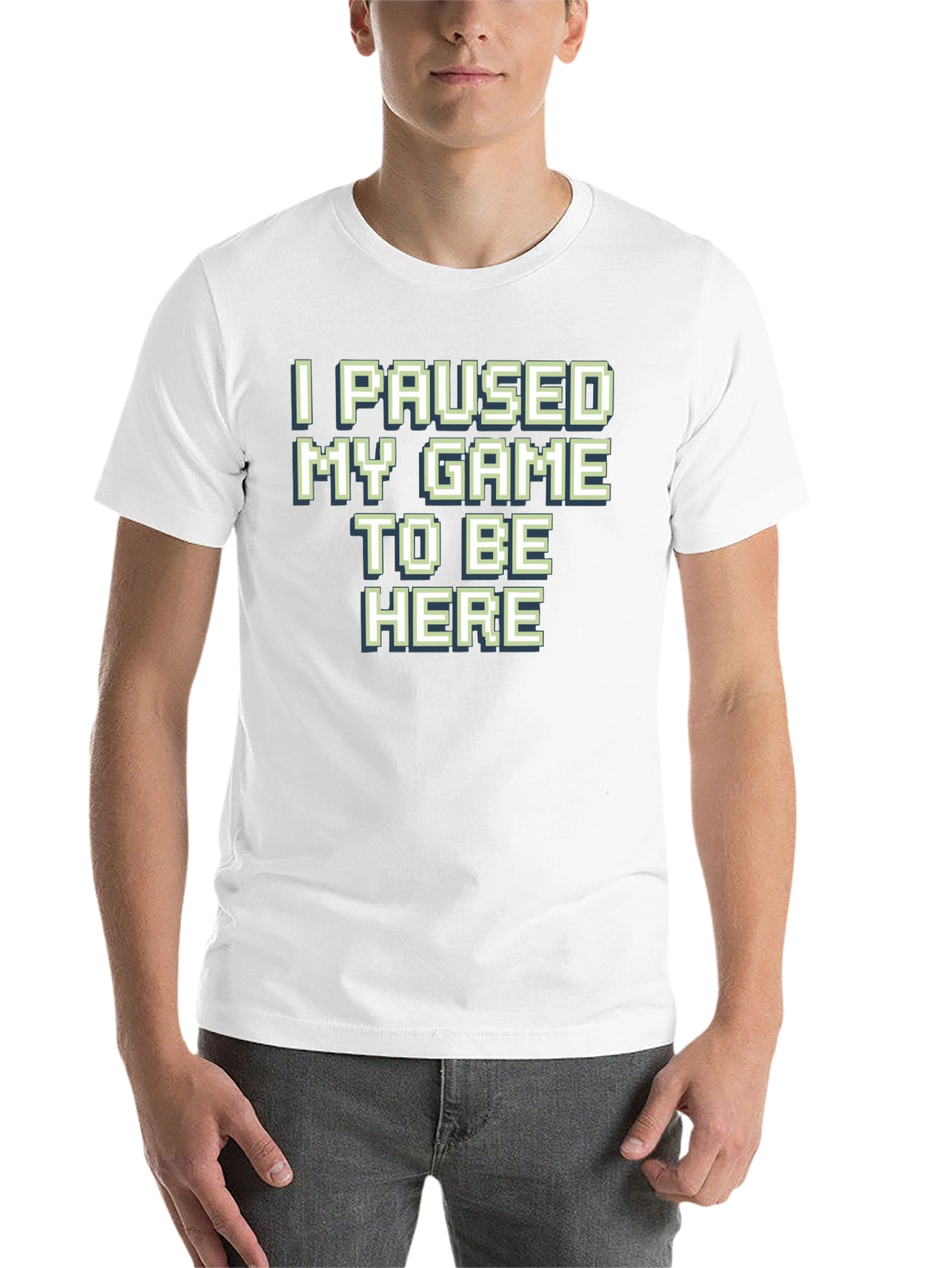 Black Gamer T-Shirt: I Paused My Game To Be Here view 14