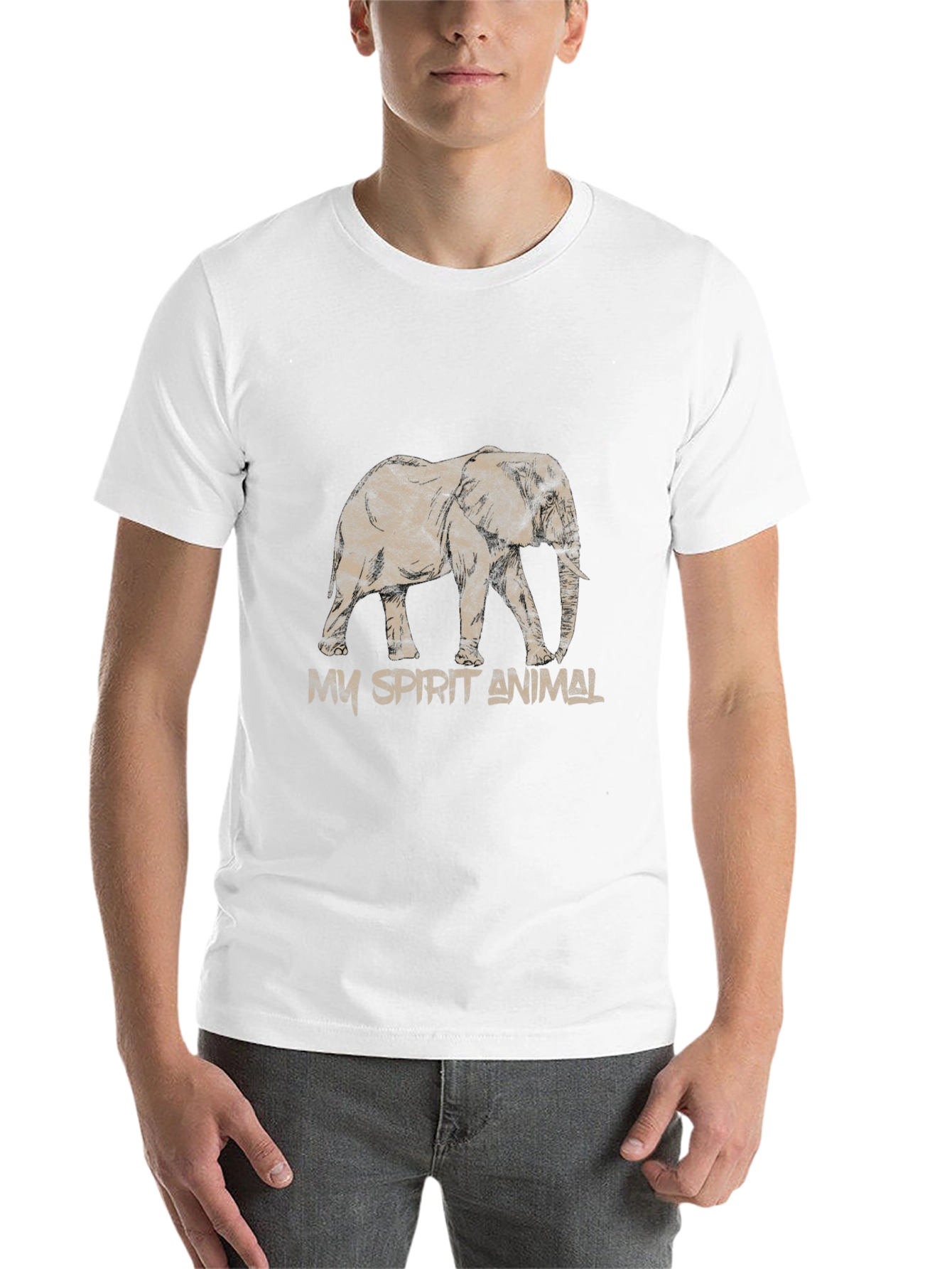 Black Elephant Spirit Animal T-Shirt view 14