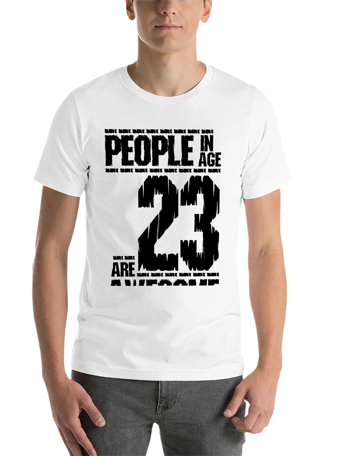 Black Awesome 23 Year Old Birthday T-Shirt view 14