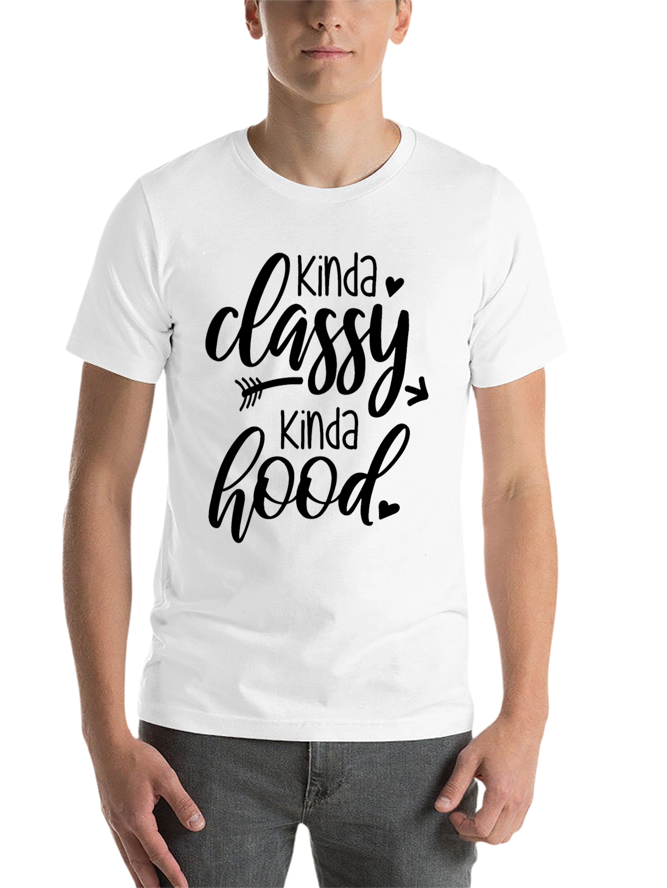 Black Kinda Classy Kinda Hood Graphic Tee view 14