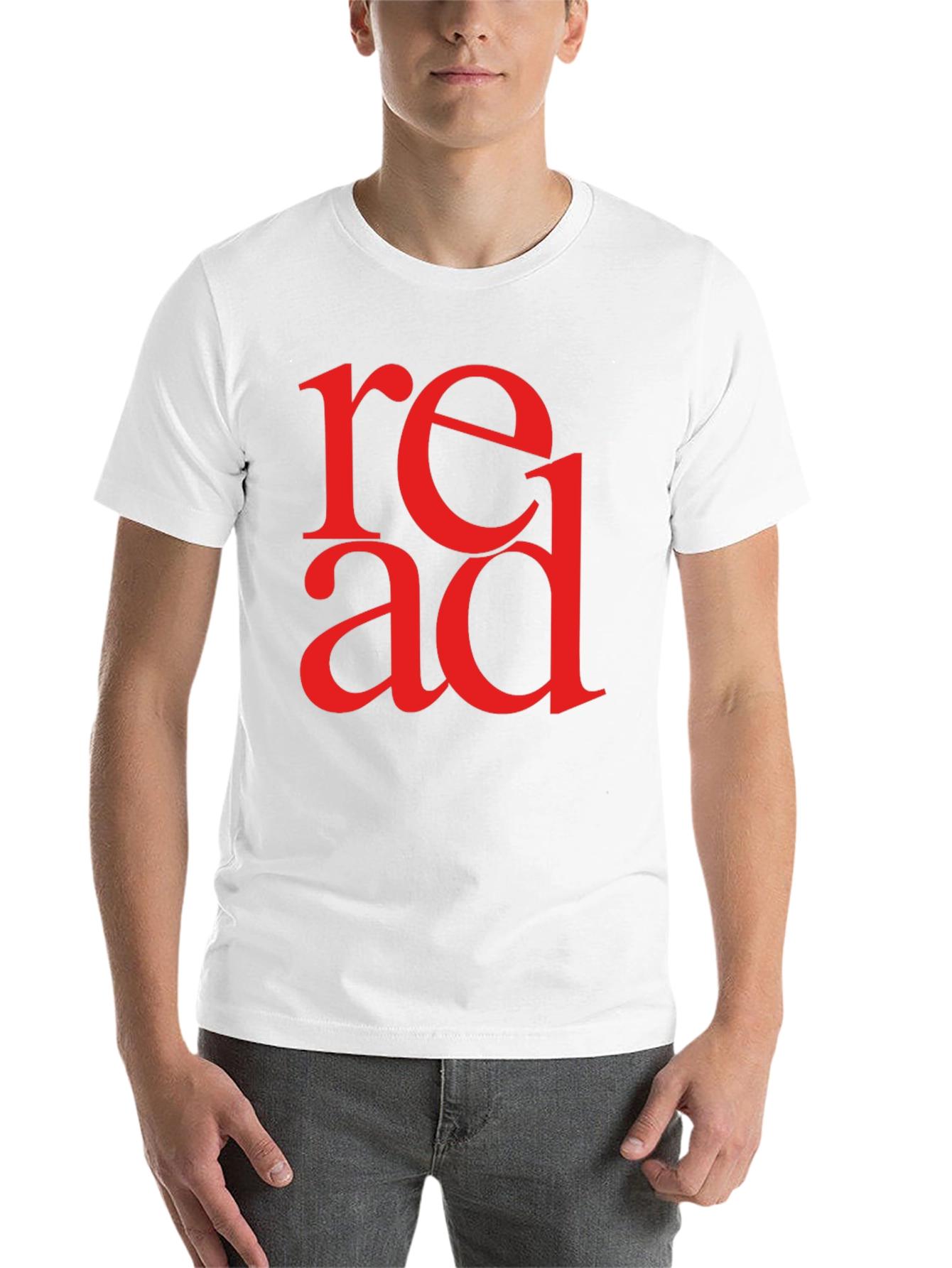 Black Read Graphic T-Shirt - Black Tee with Bold Red Lettering view 14