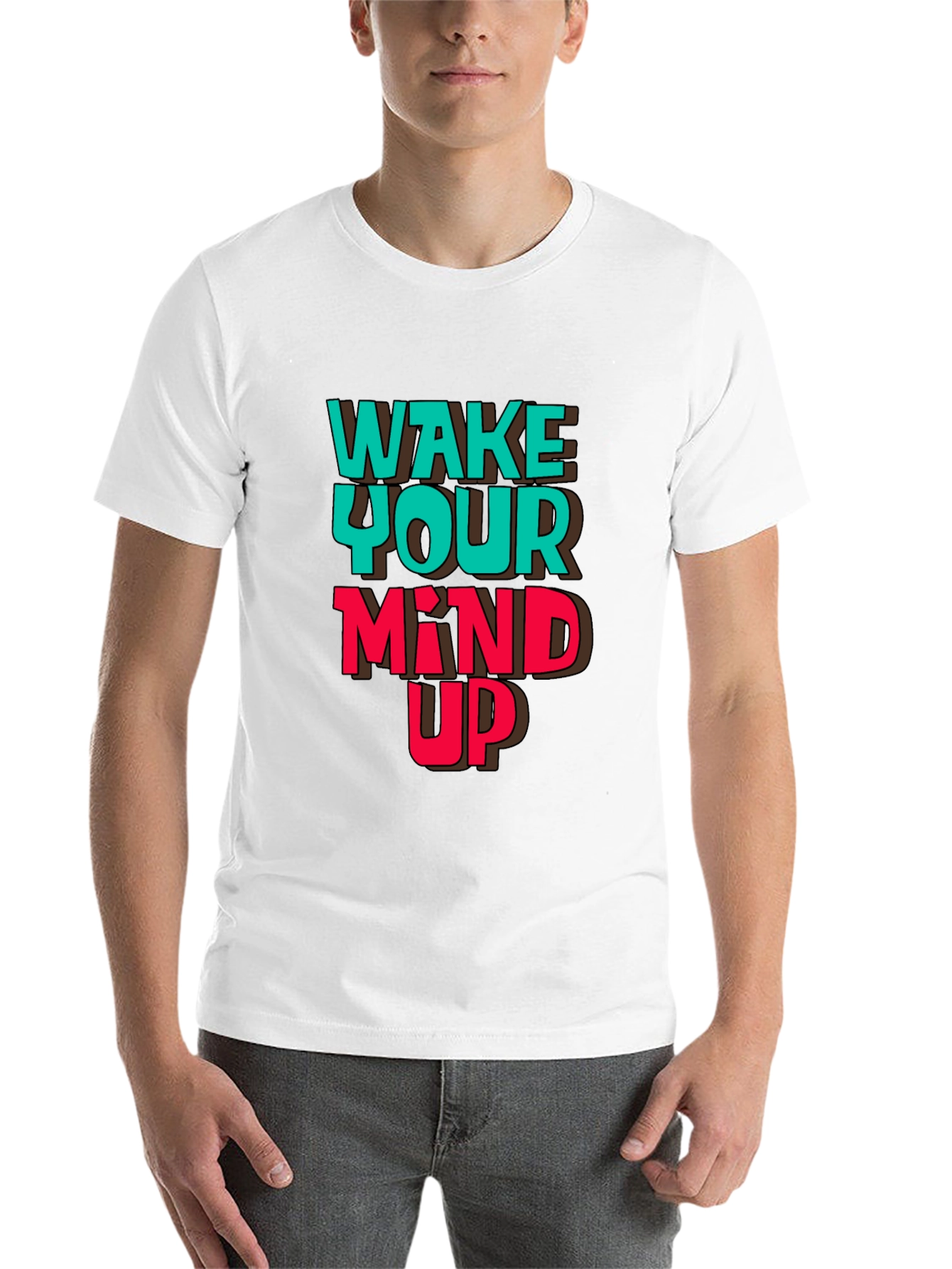 Black Wake Your Mind Up Graphic Tee - Black view 14