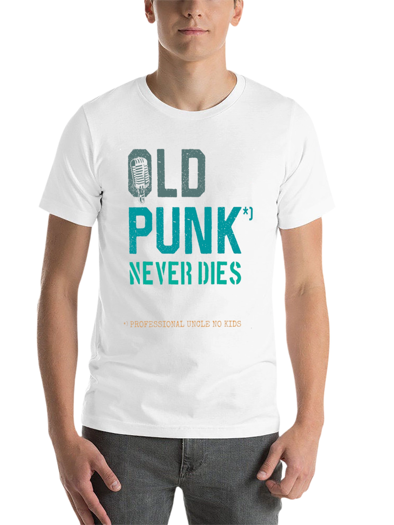 Black Old Punk Never Dies T-Shirt view 14