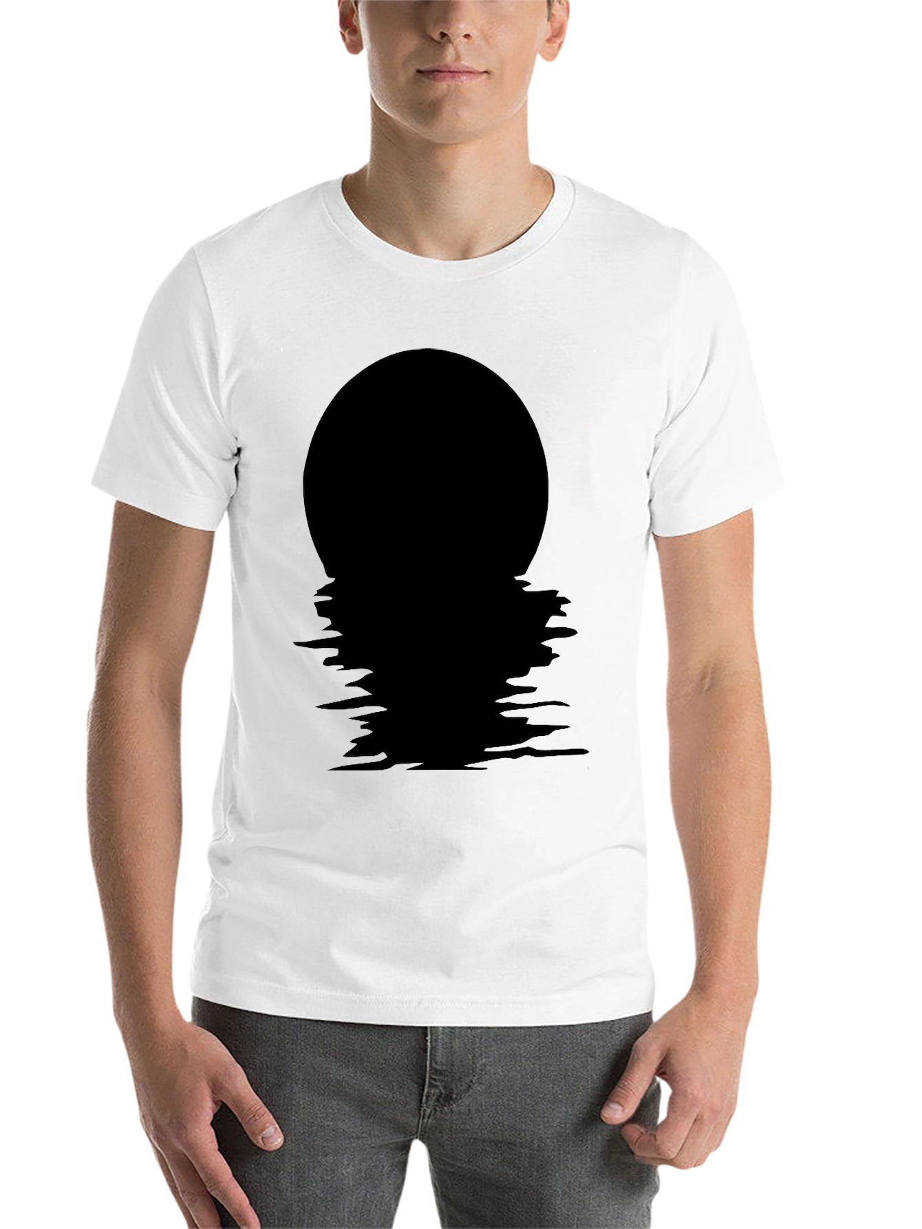 Black Black Moon Reflection T-Shirt view 14
